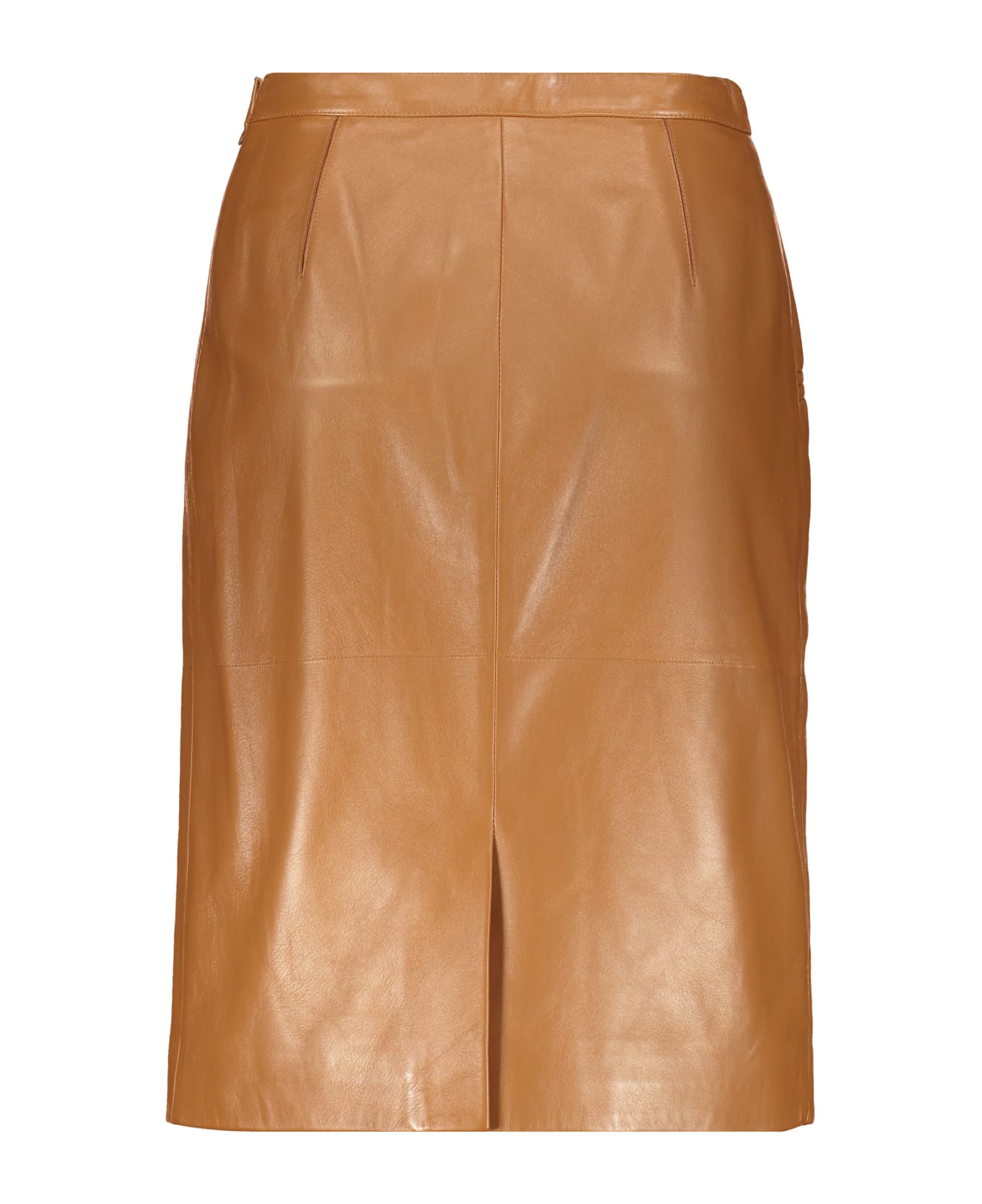 Burberry Leather Skirt - brown スカート