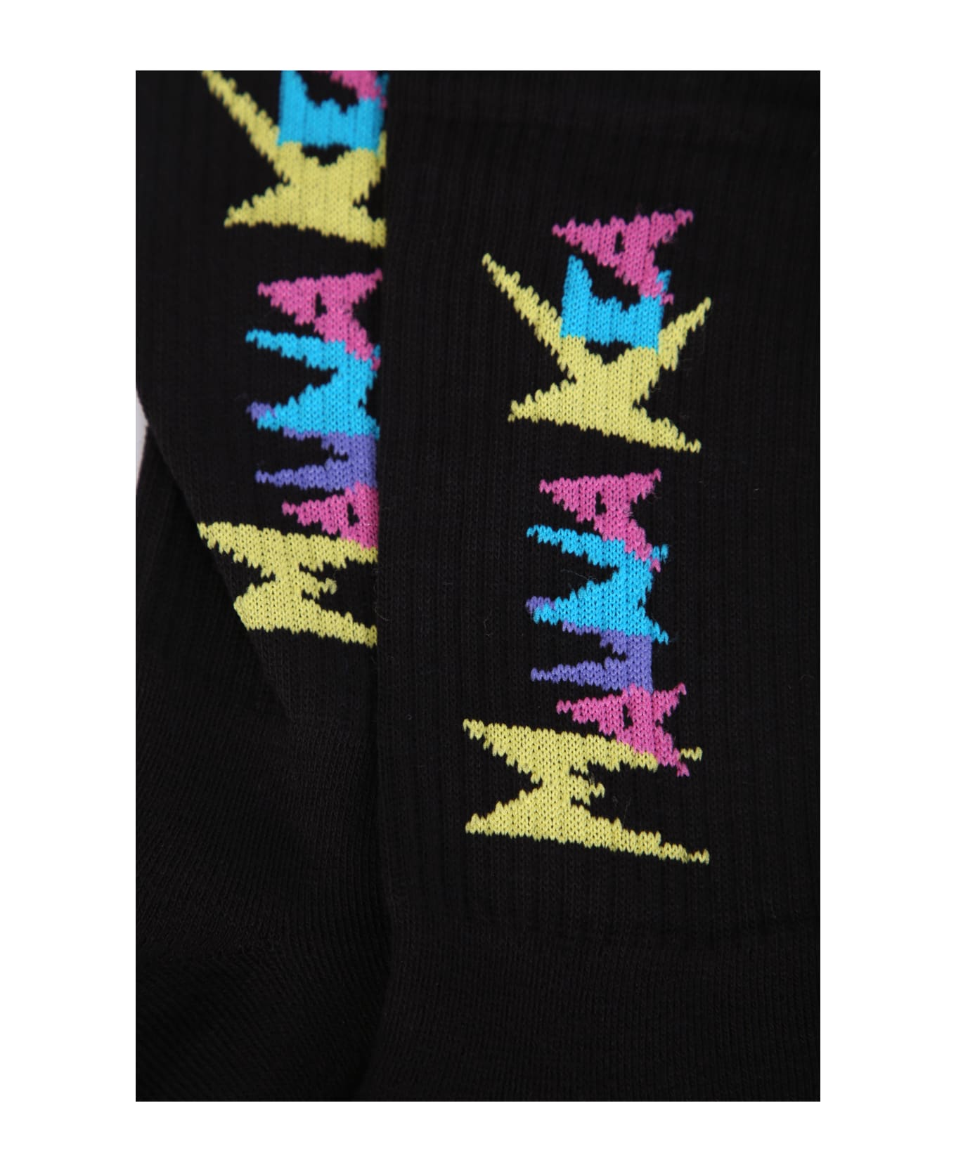 Mauna Kea Cotton Blend Logo Socks - Black 靴下