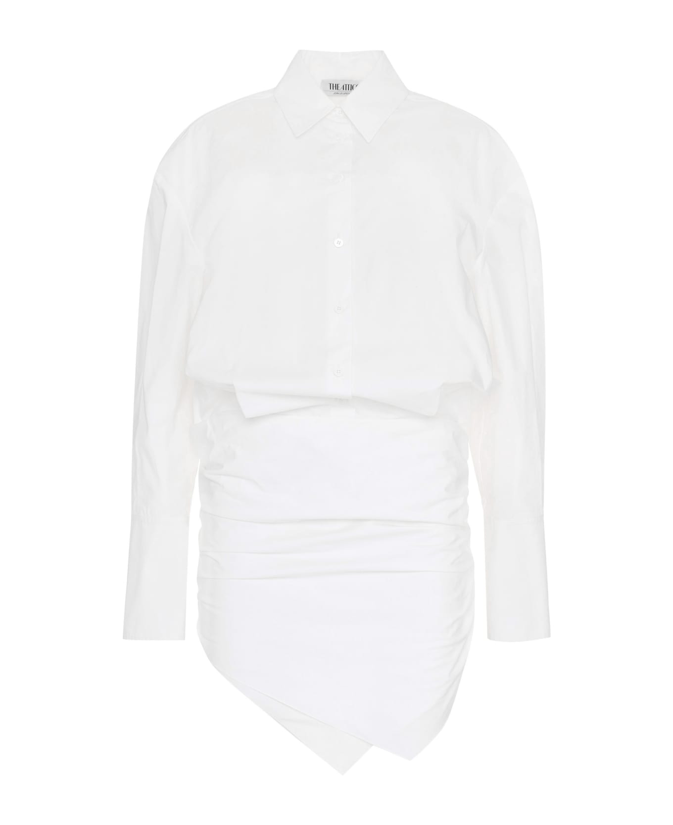 The Attico Hatty Shirtdress - White