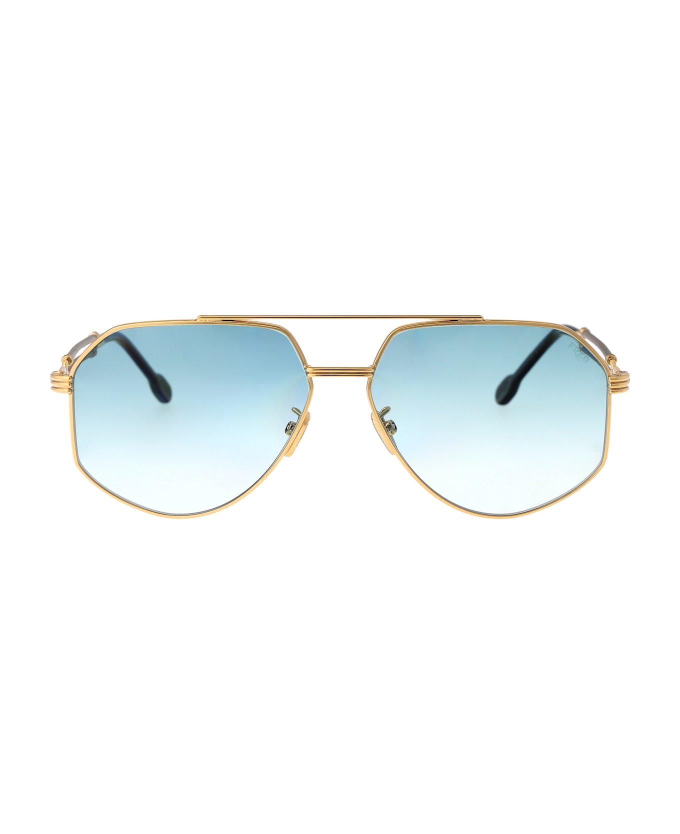 Fred Double Cable Sunglasses - 30W Shiny Endura Gold / Gradient Blue