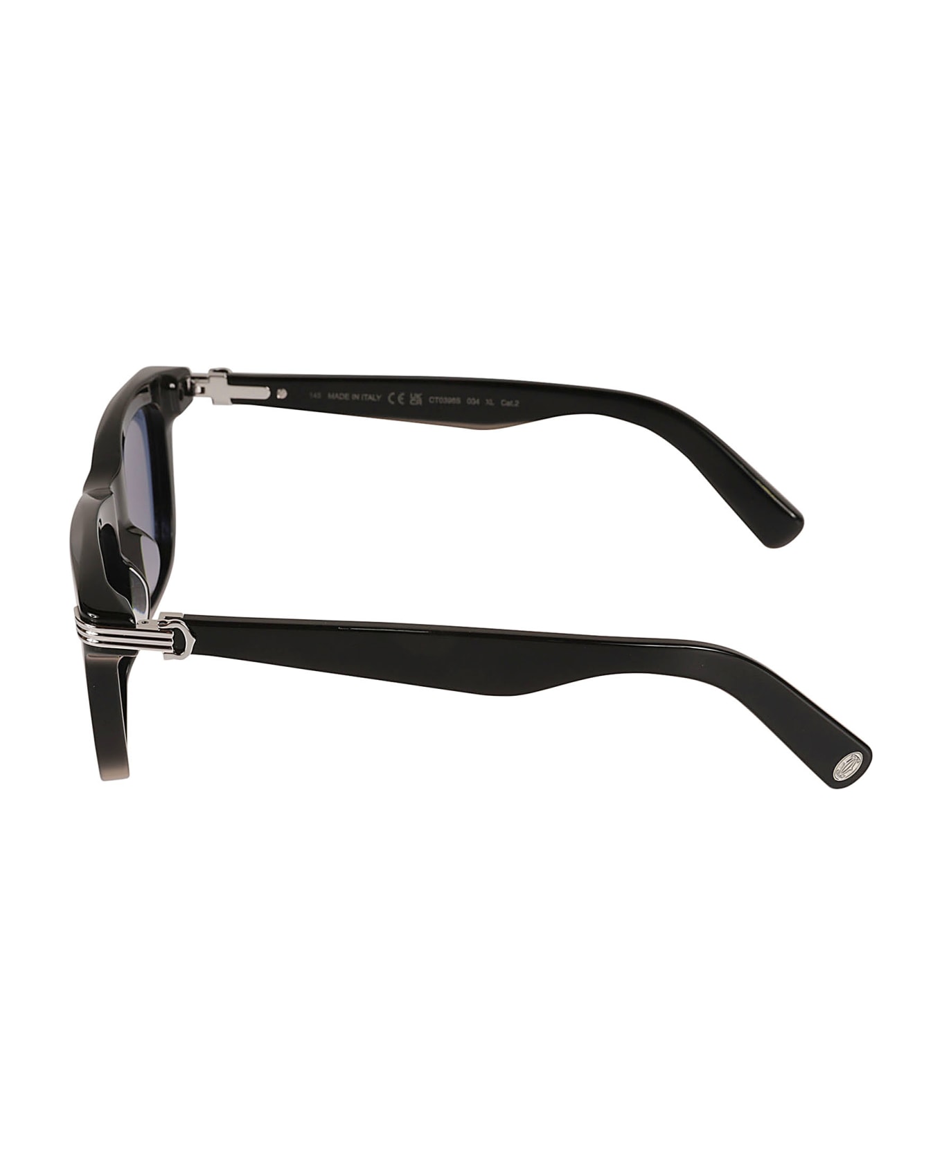 Cartier Eyewear Square Sunglasses - Black/Blue