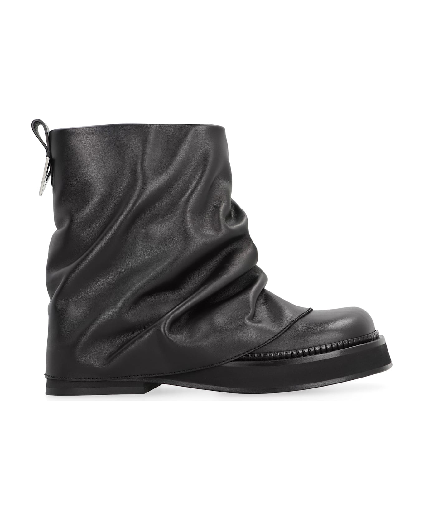 The Attico Mini Robin Combat Leather Boots - black