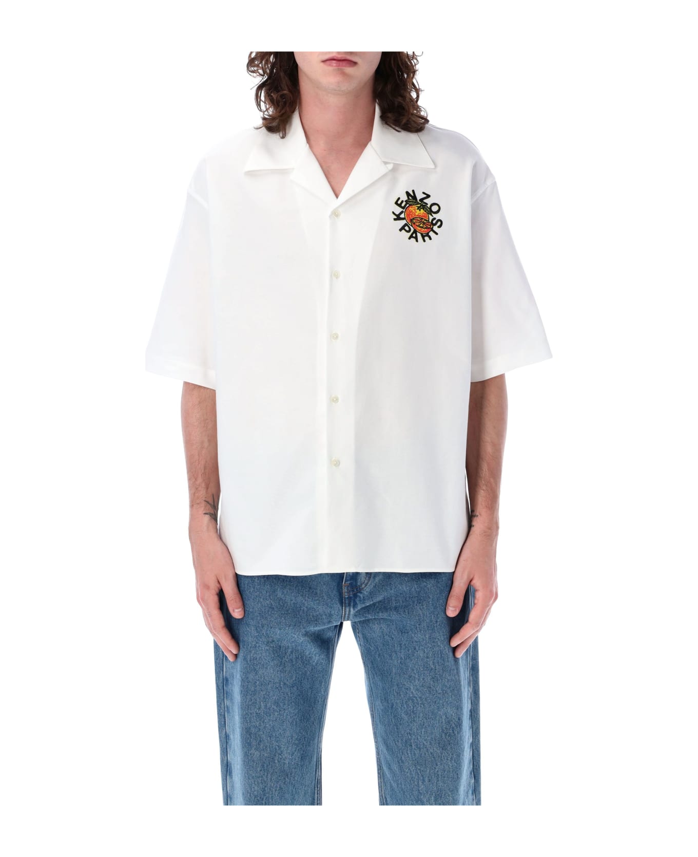 Kenzo Orange Ss Shirt - WHITE