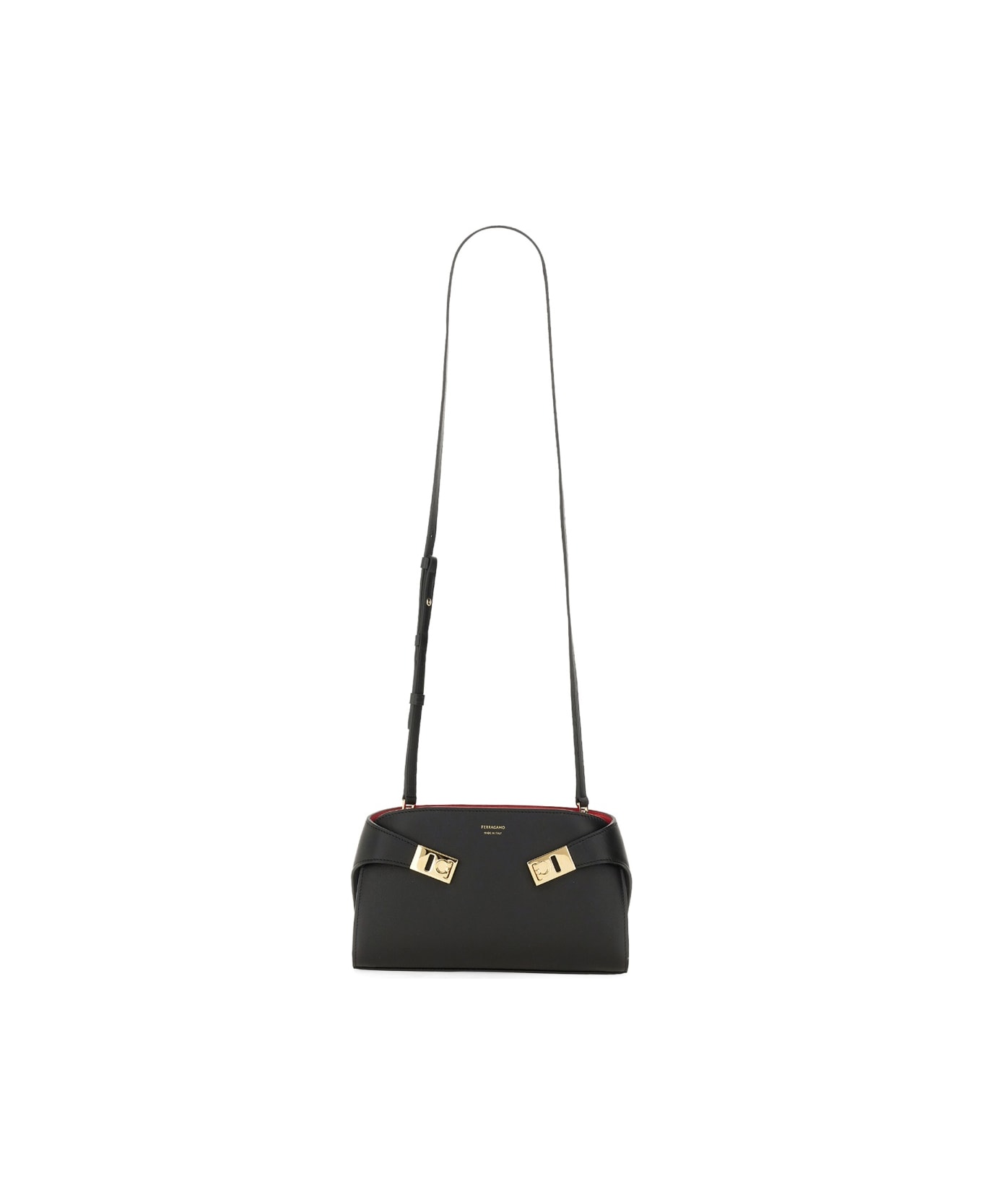 Ferragamo Hug Shoulder Bag - BLACK