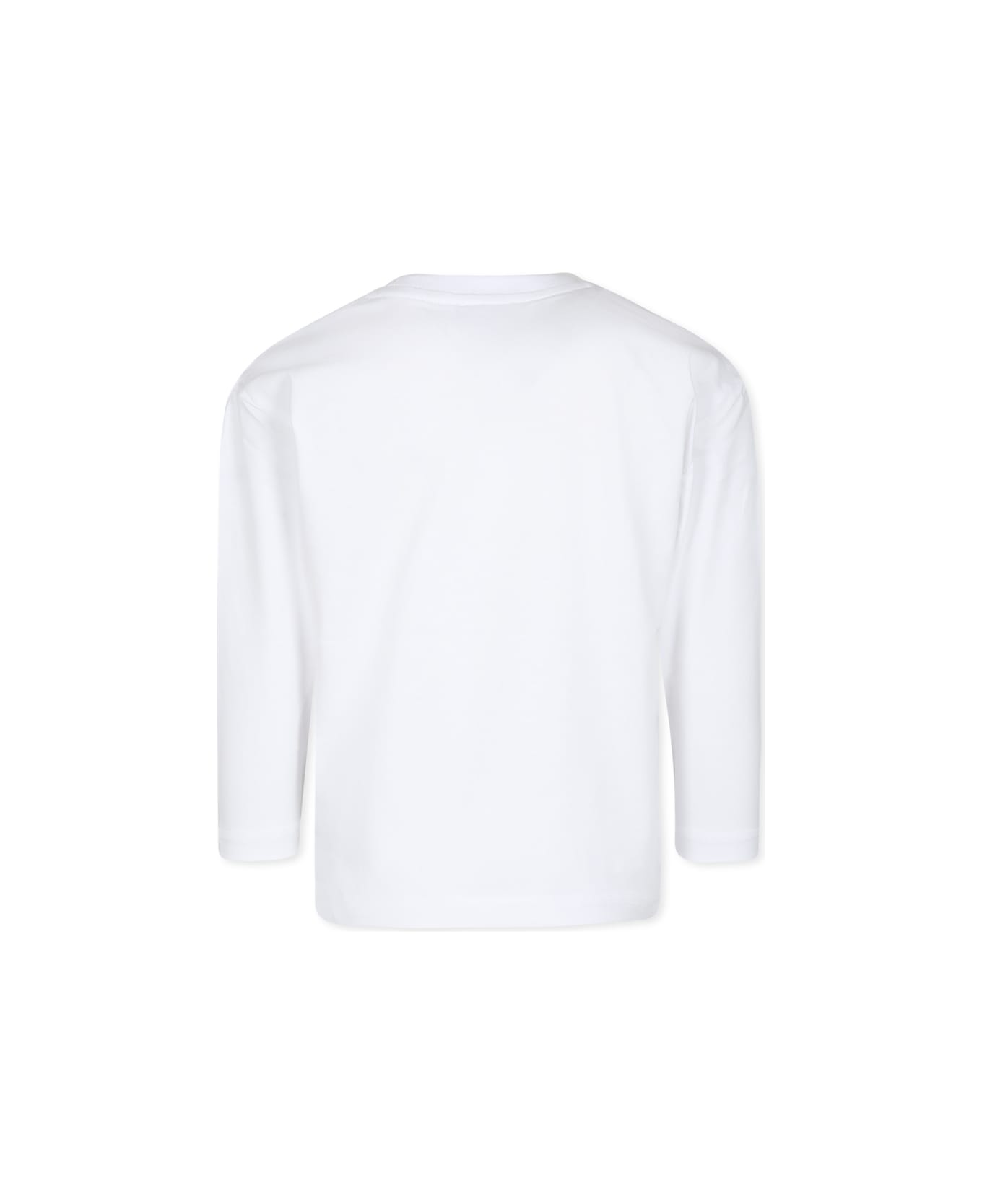 Marc Jacobs White T-shirt For Girl With Logo - Bianco