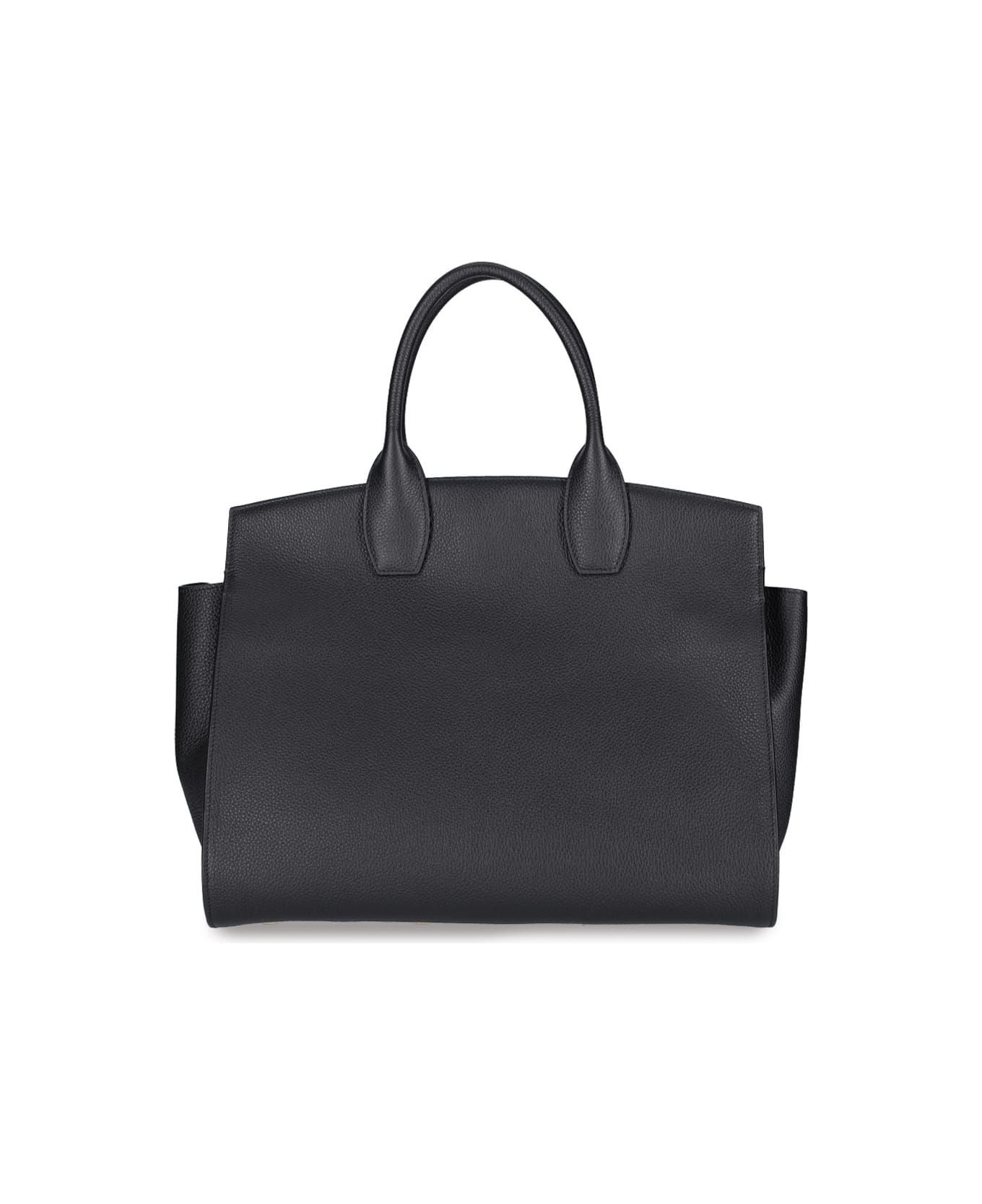 Ferragamo 'studio' Medium Hand Bag - Black  