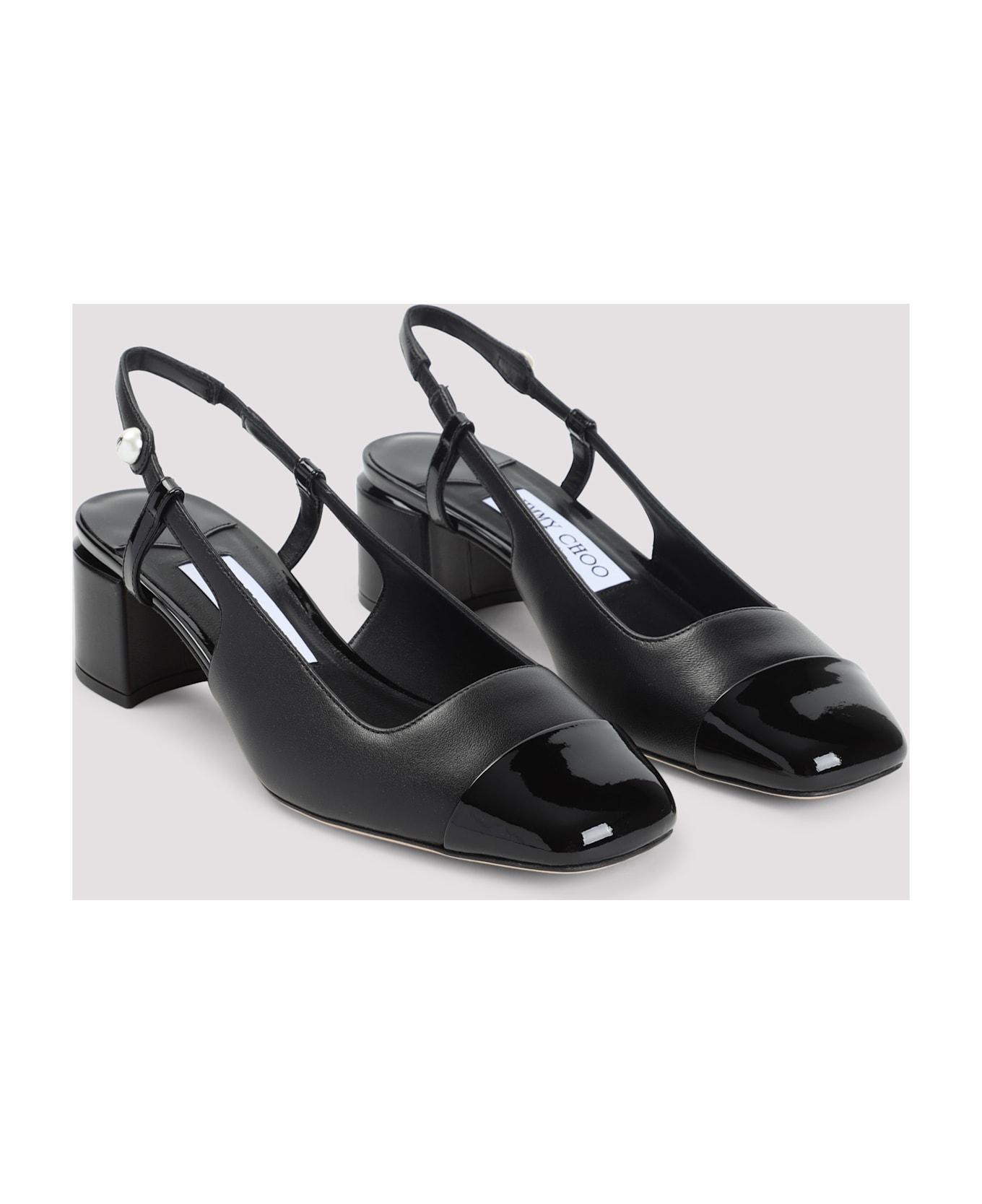 Jimmy Choo Elisa Sb 45 Patent Nappa Pumps - Black Black