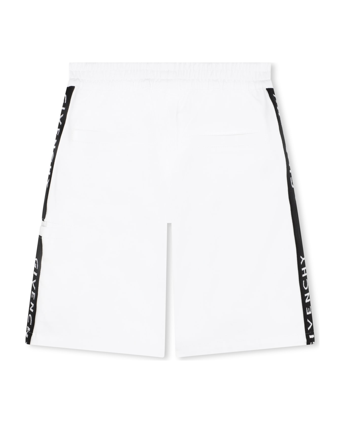 Givenchy Bermuda Shorts With Logo Band - Bianco