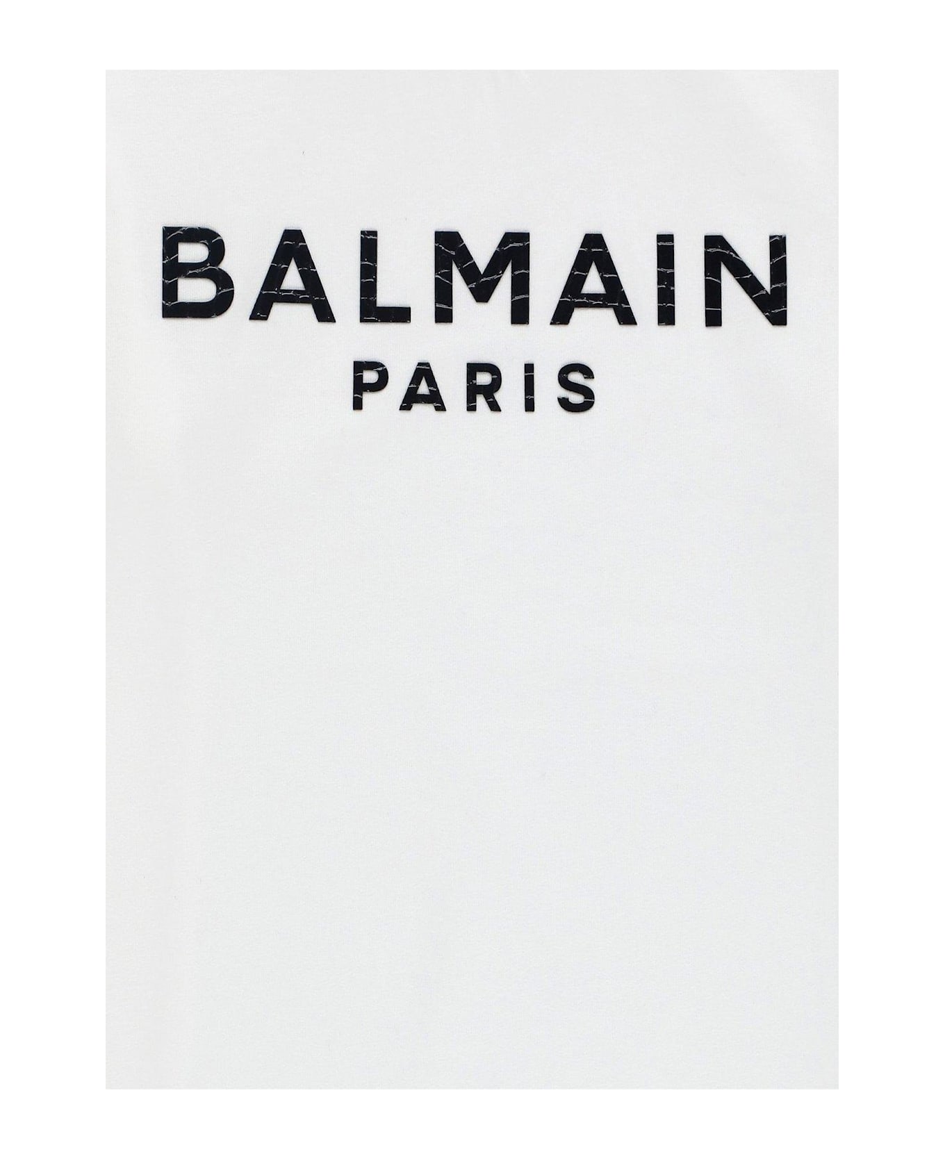 Balmain Logo Detailed Jersey T-shirt - White