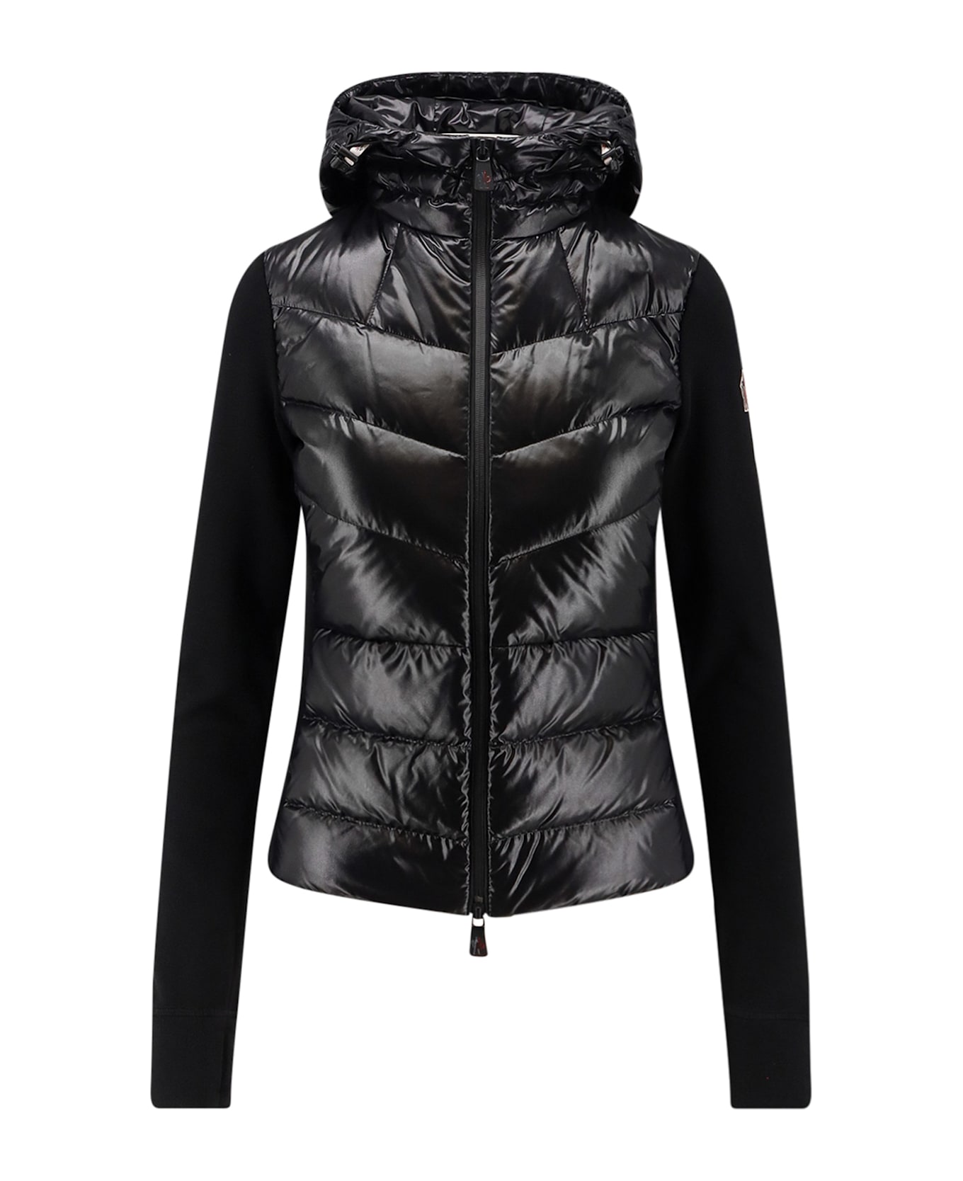 Moncler Grenoble Nylon Down Jacket With Fleece Inserts - Black