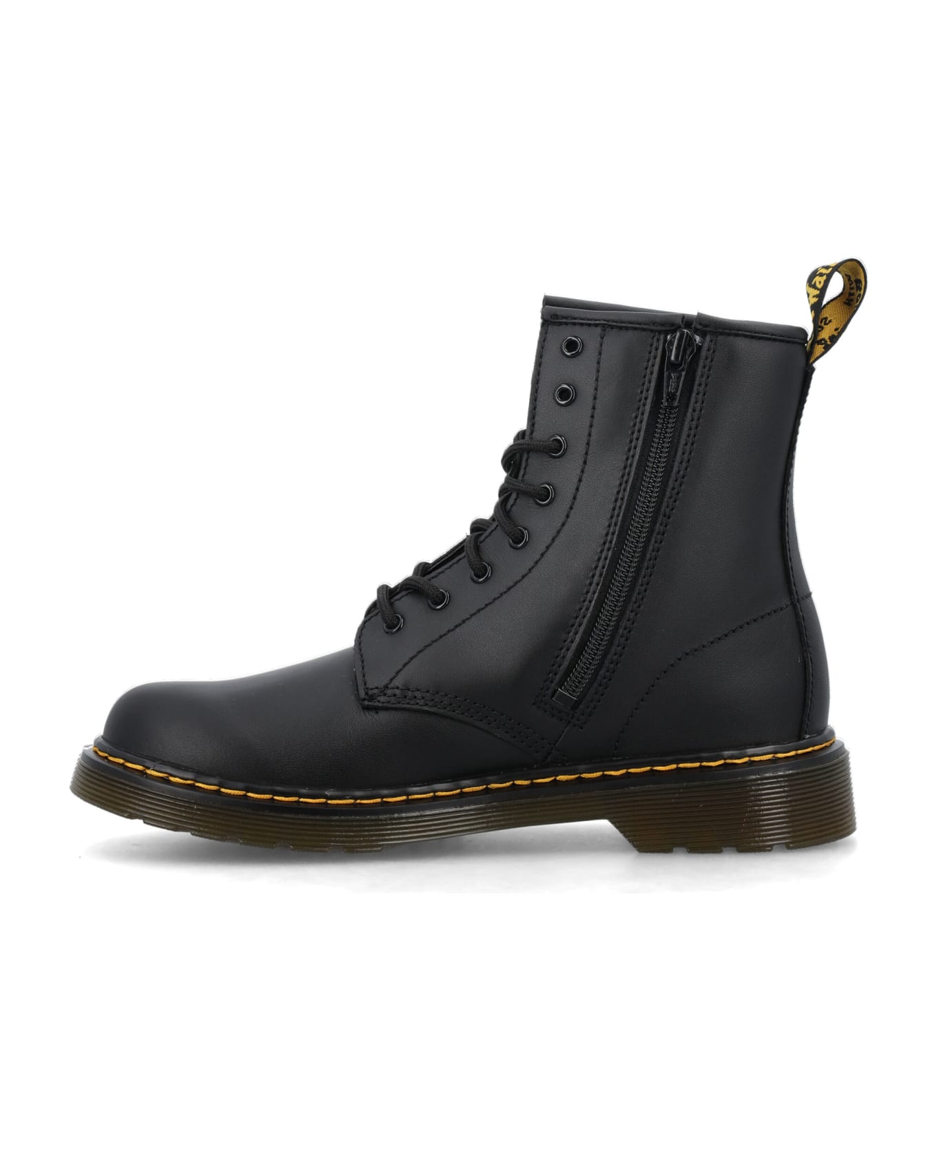 Dr. Martens Leather Opaque Boots - BLACK