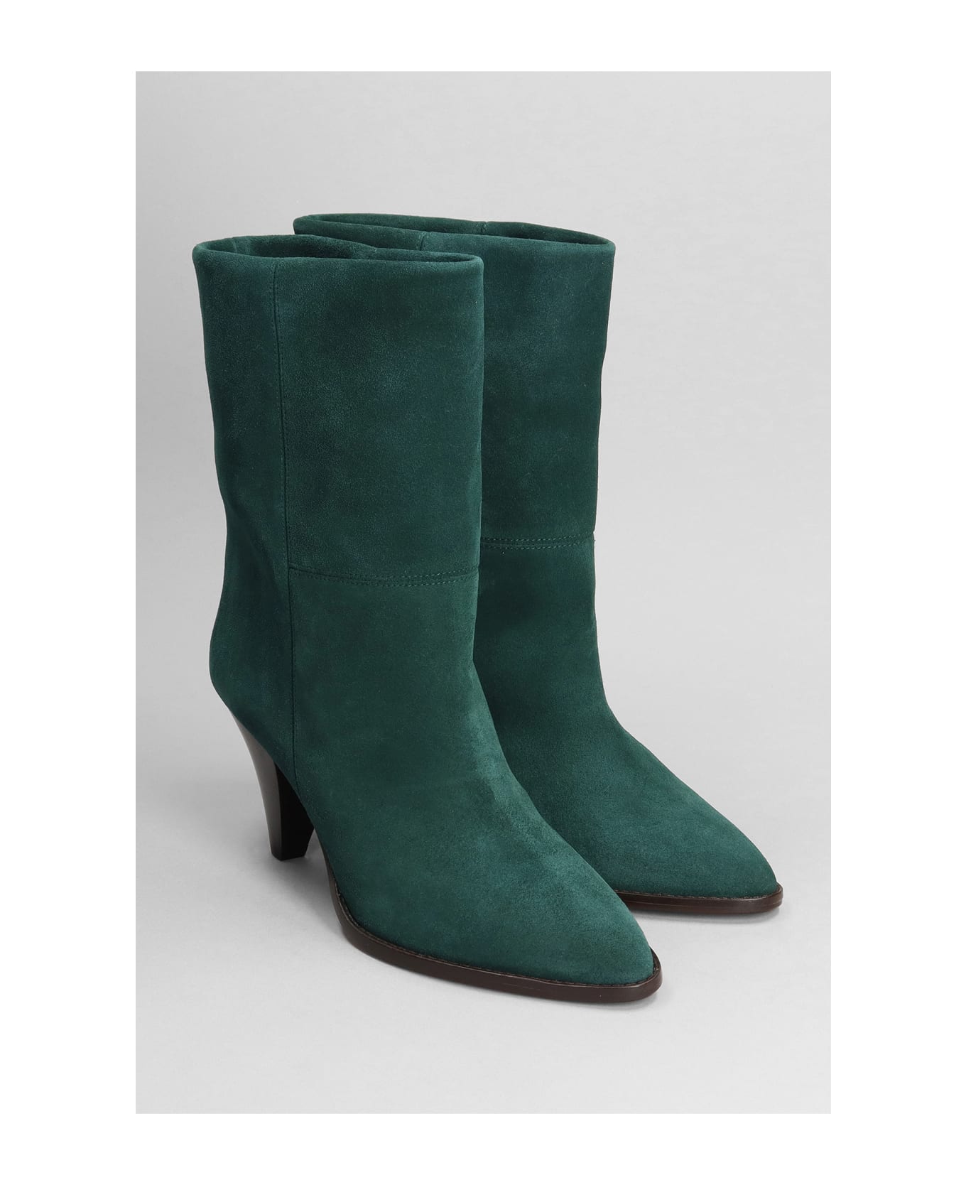 Isabel Marant Rouxa High Heels Ankle Boots - green ブーツ