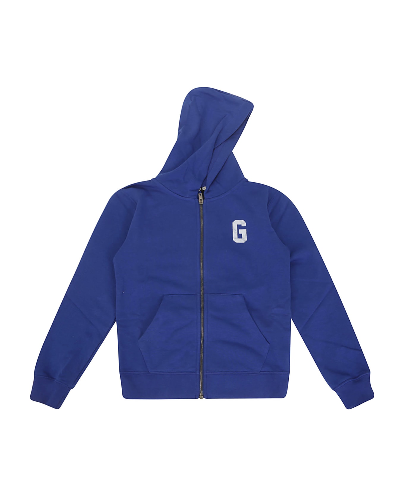Golden Goose Journey/ Boy's Zipped Sweatshirt Hoodie - MAZARINE BLUE