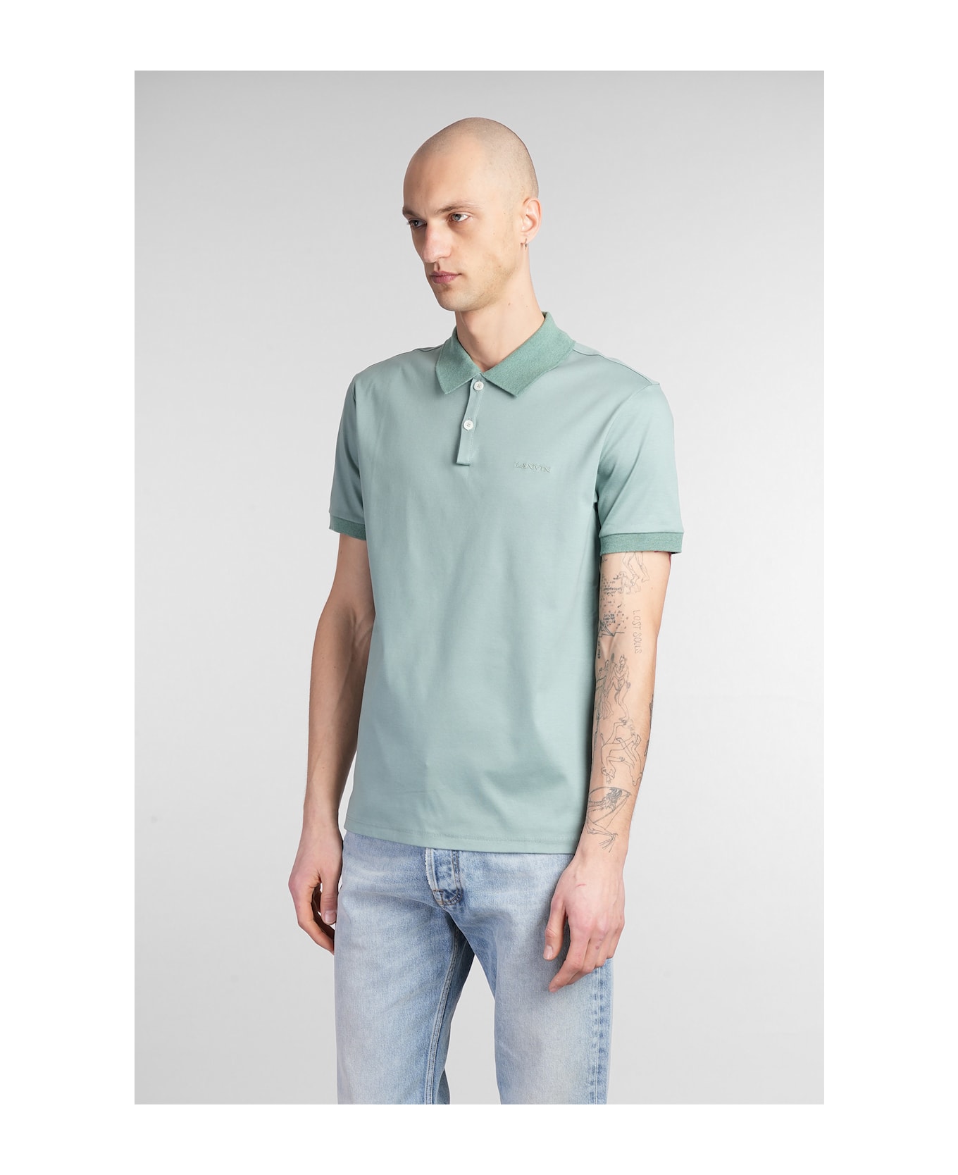 Lanvin Polo In Green Cotton - green