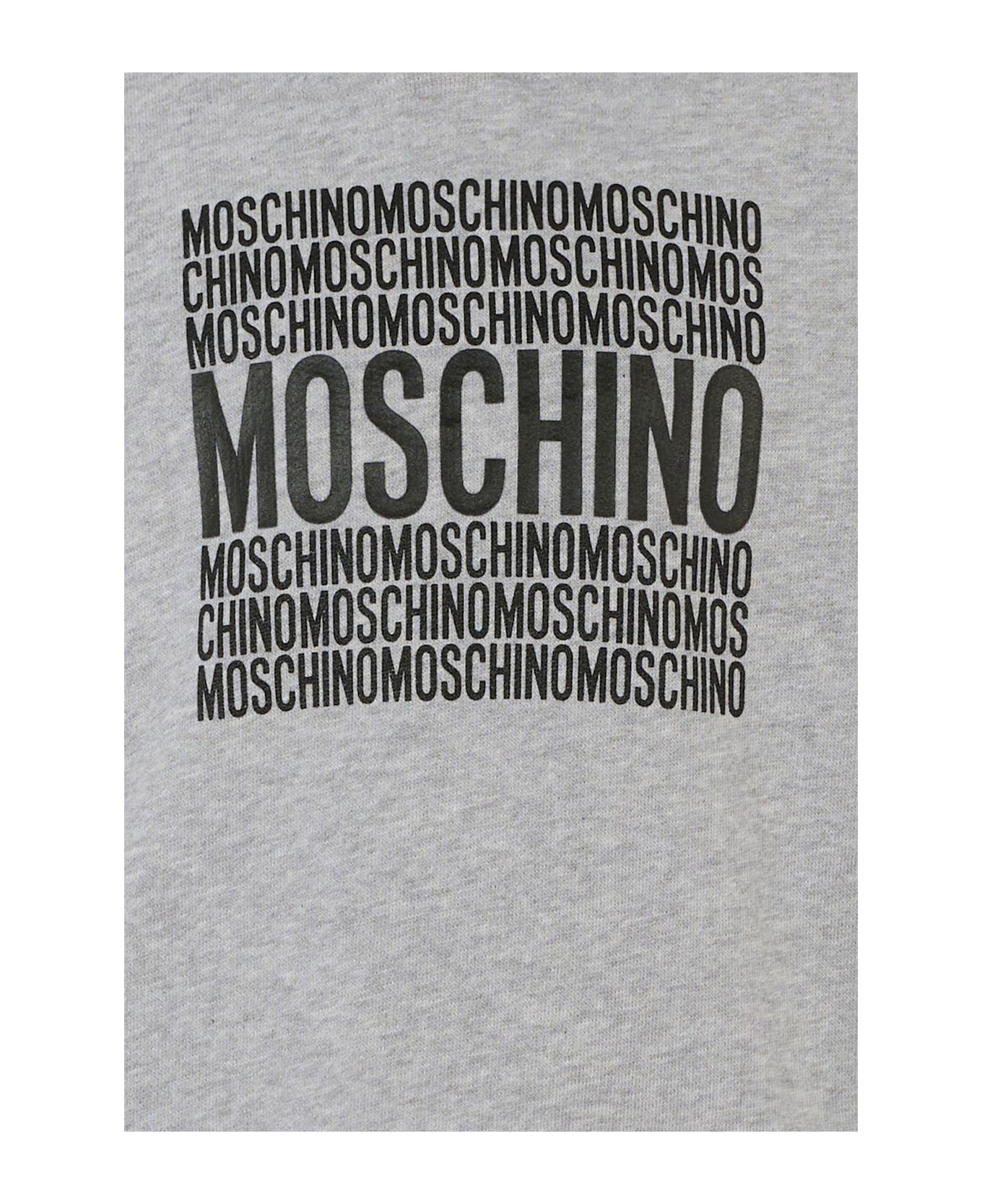 Moschino Grey Sweatshirt For Kids With Logo - Grey