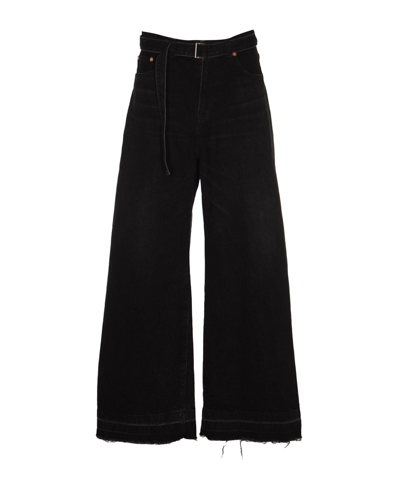 Sacai Belted Jeans - Black デニム