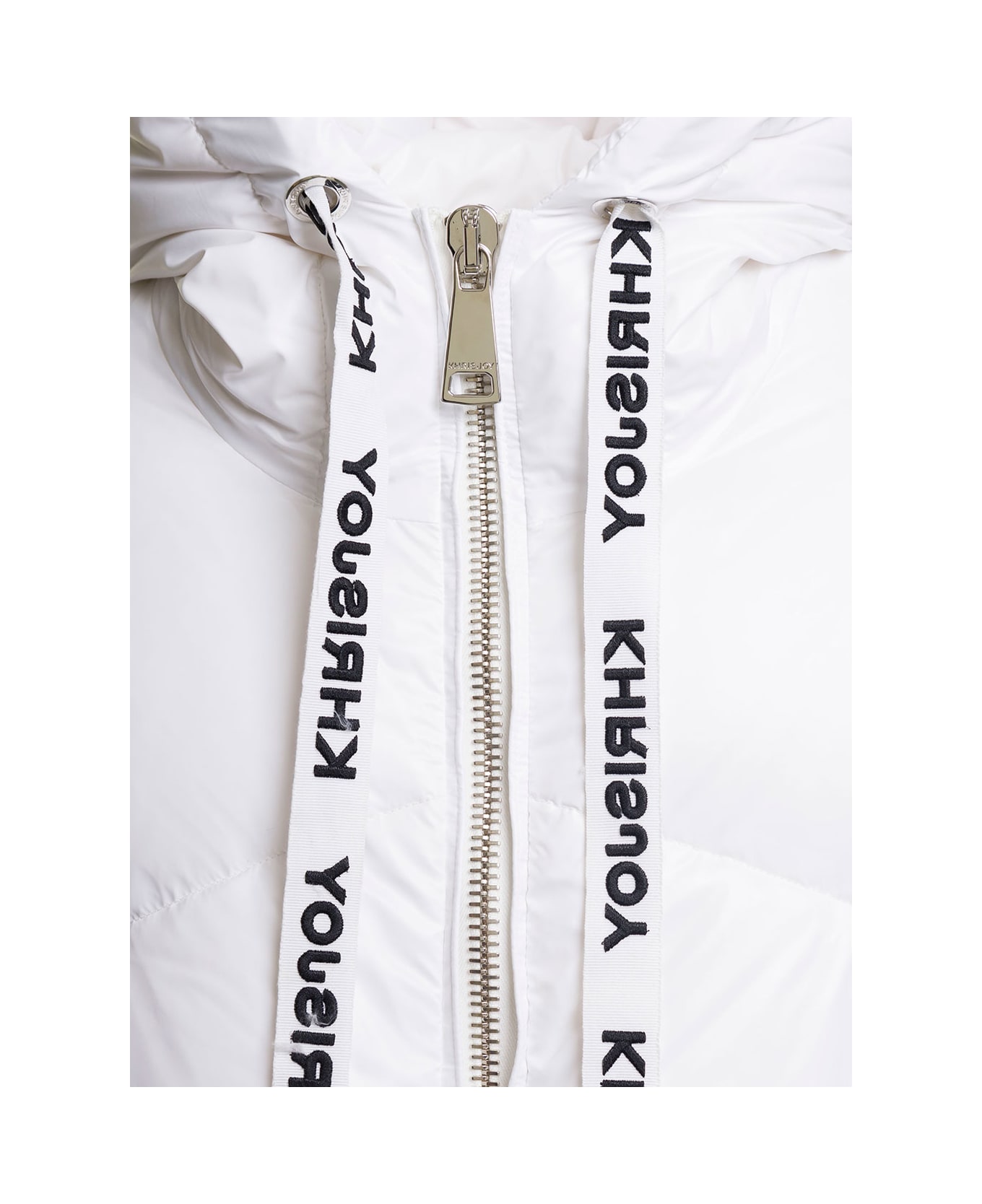 Khrisjoy White 'puff Khris Iconic' Oversized Down Jacket With Hood In Polyester Woman - White