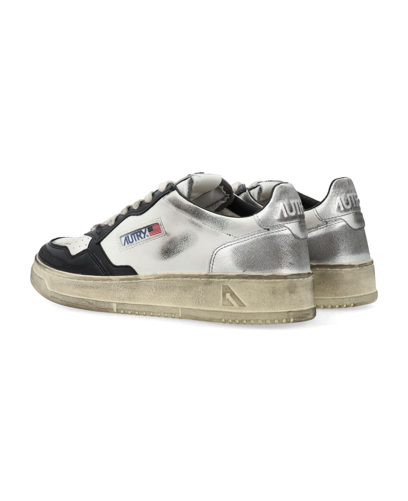 Autry Sup Vintage Sneakers - WHT BLK SLV