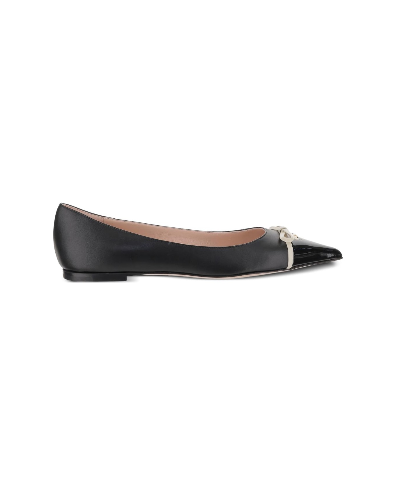 Valentino Garavani Bepointy Leather Ballets - Black