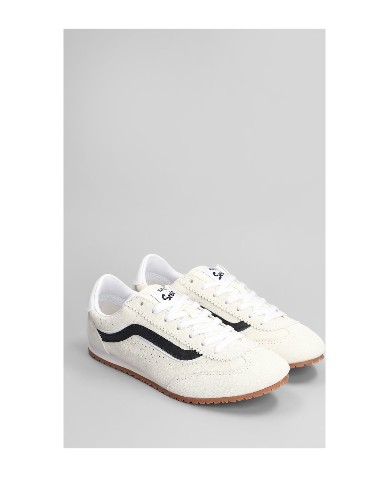 Vans Super Lowpro Sneakers In White Suede - white