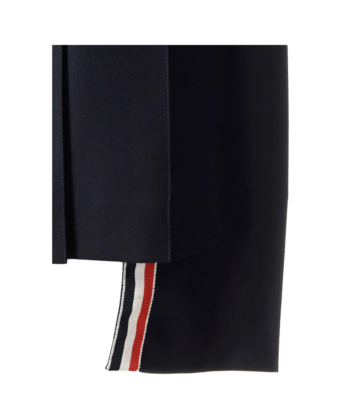Thom Browne Pleated Midi Skirt - Blue