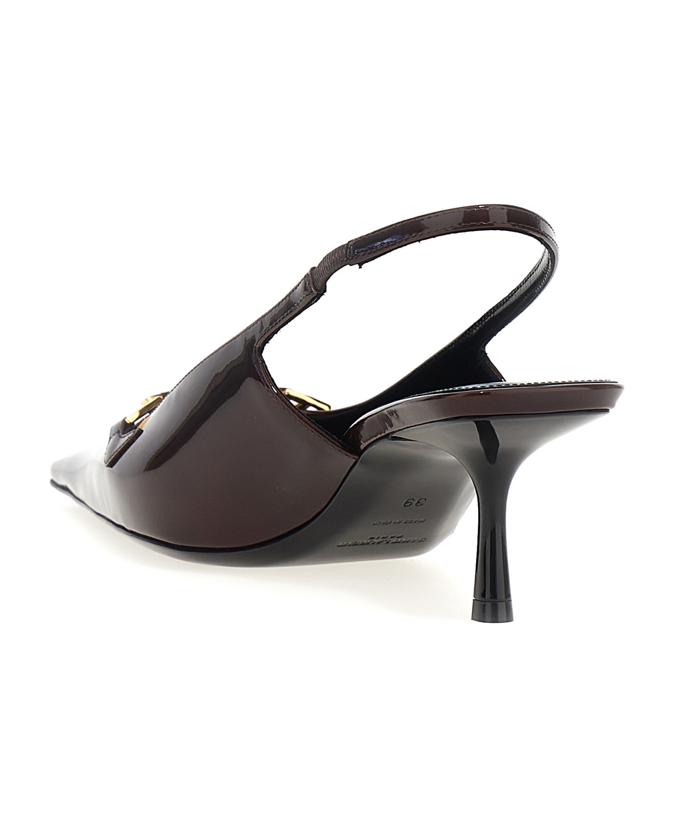 Saint Laurent 'carine' Slingbacks - Bordeaux