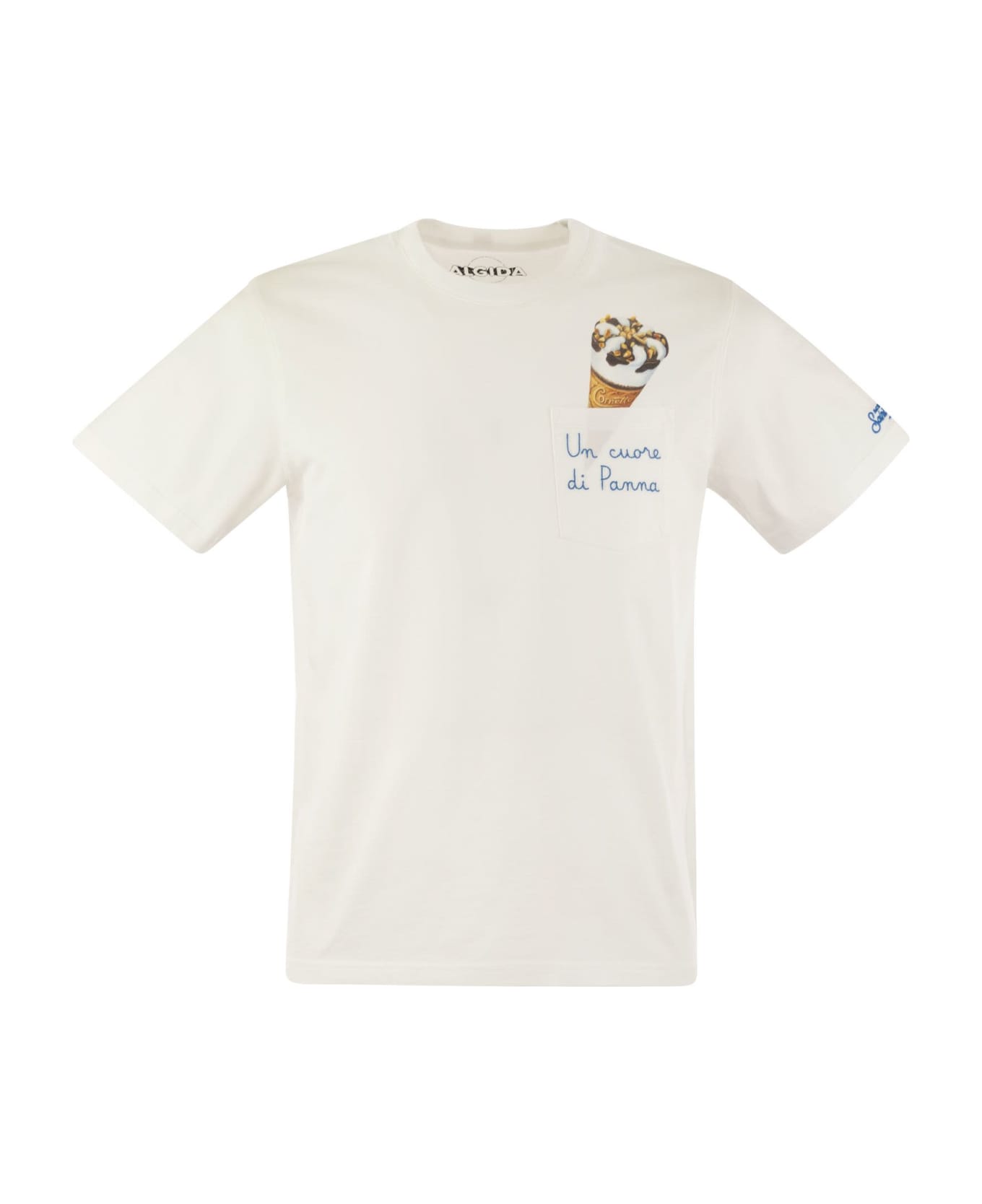 MC2 Saint Barth Austin - T-shirt With Embroidery On Chest Algida Limited Edition - White