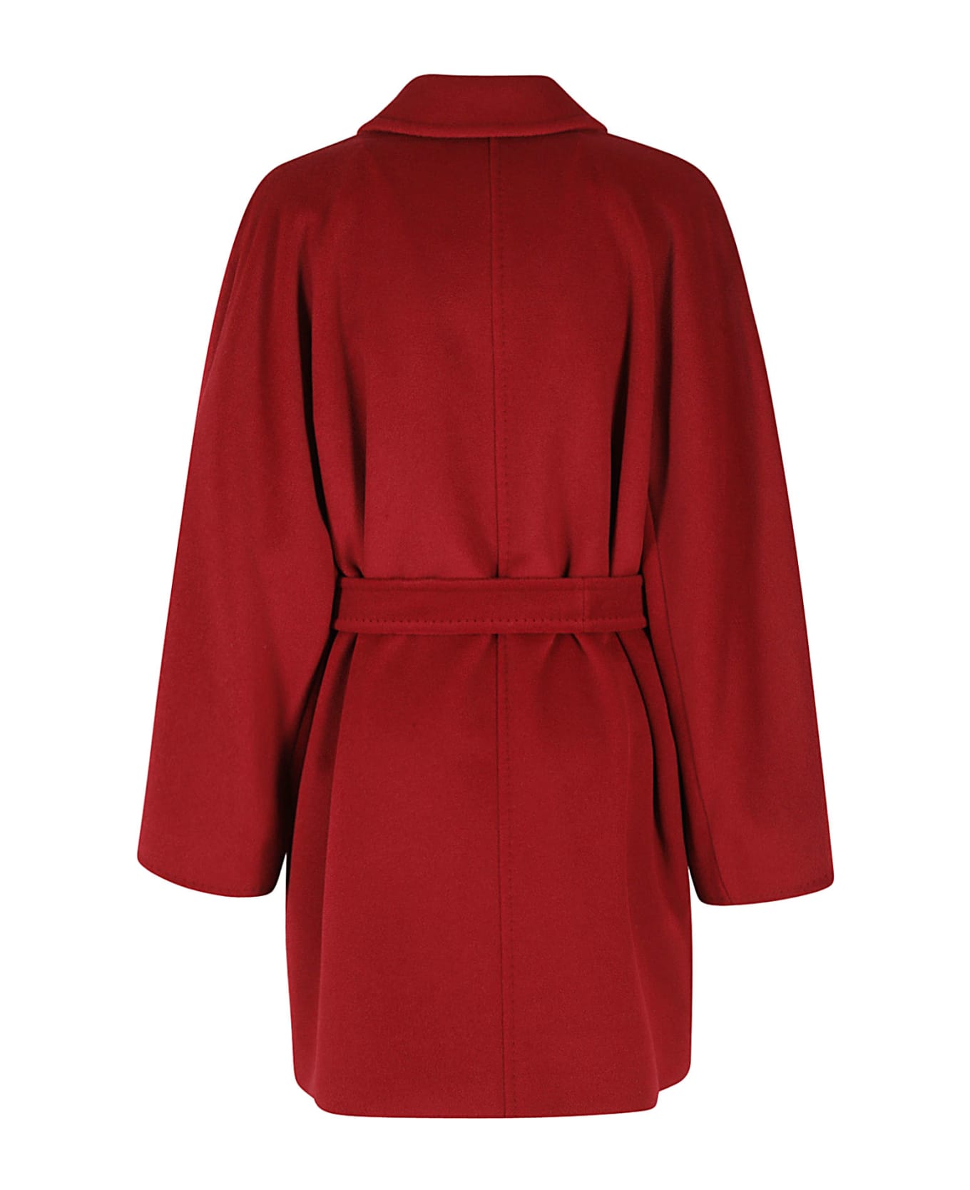 Max Mara Double-breasted Belted Coat - Rosso コート
