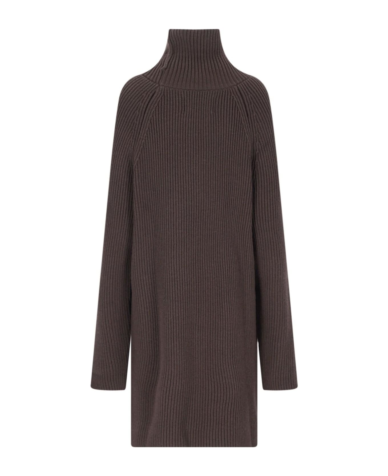 Ludovic de Saint Sernin Knitted Midi Dress - Brown ニットウェア