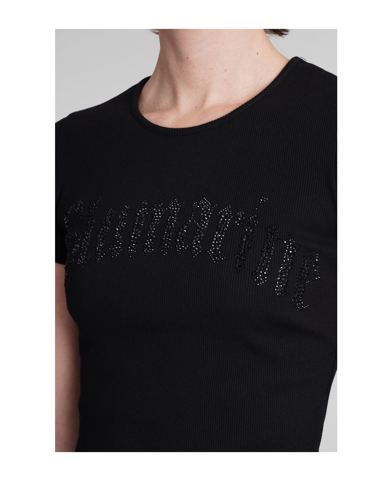 Blumarine T-shirt In Black Cotton - Nero
