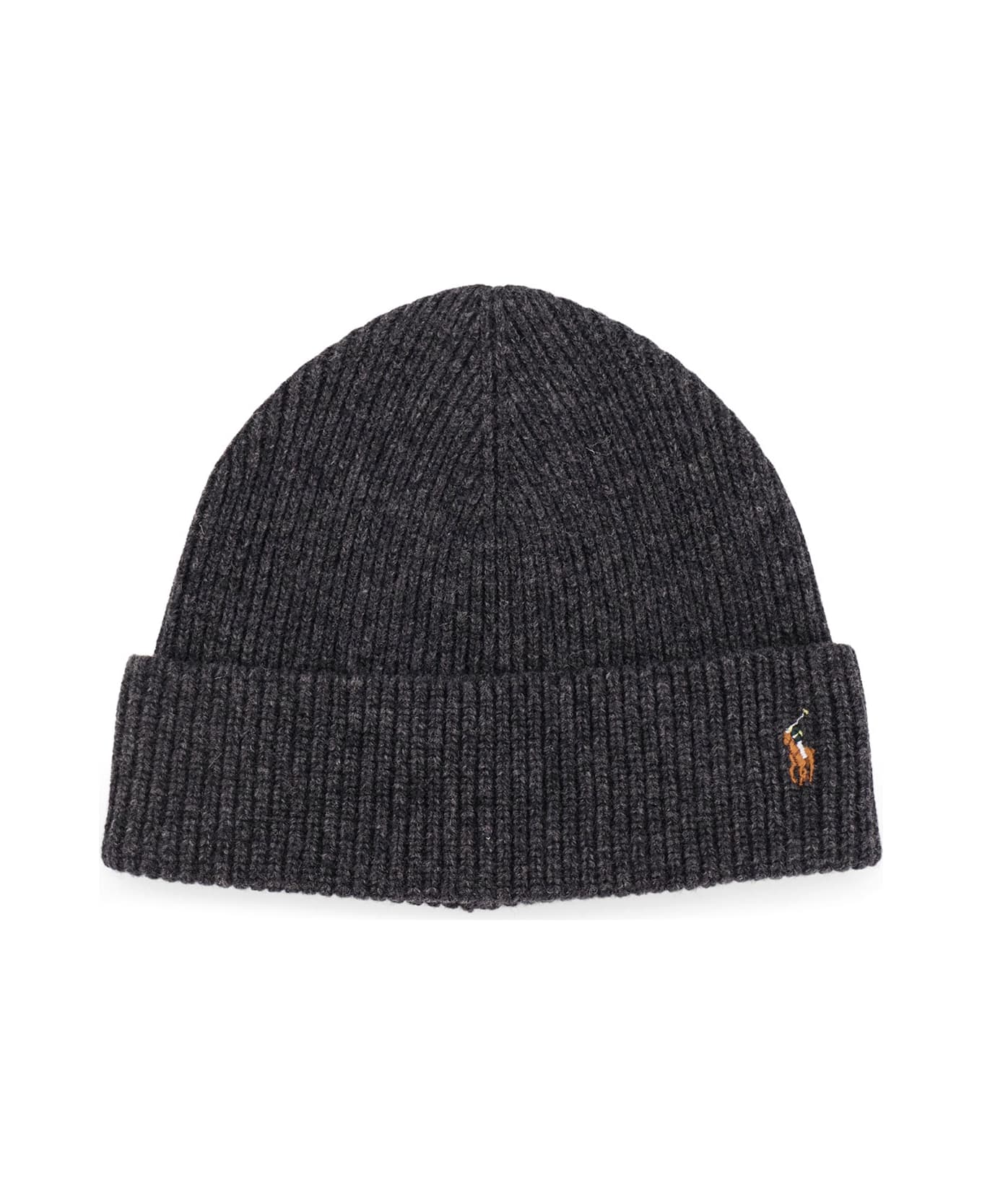 Polo Ralph Lauren Wool Blend Beanie Hat - BARCLAY HEATHER