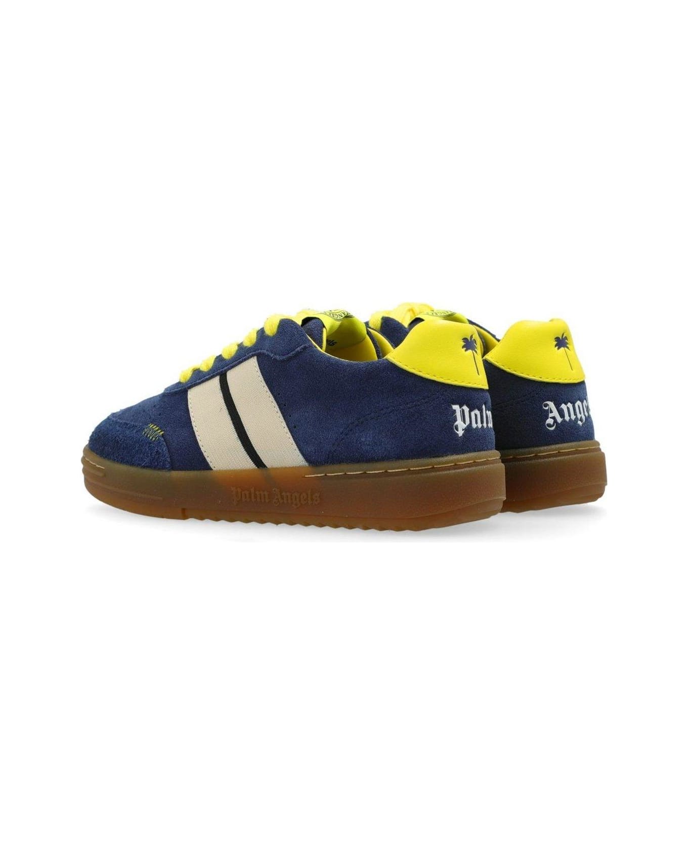 Palm Angels Panelled University Track Sneakers - Blue A Yel