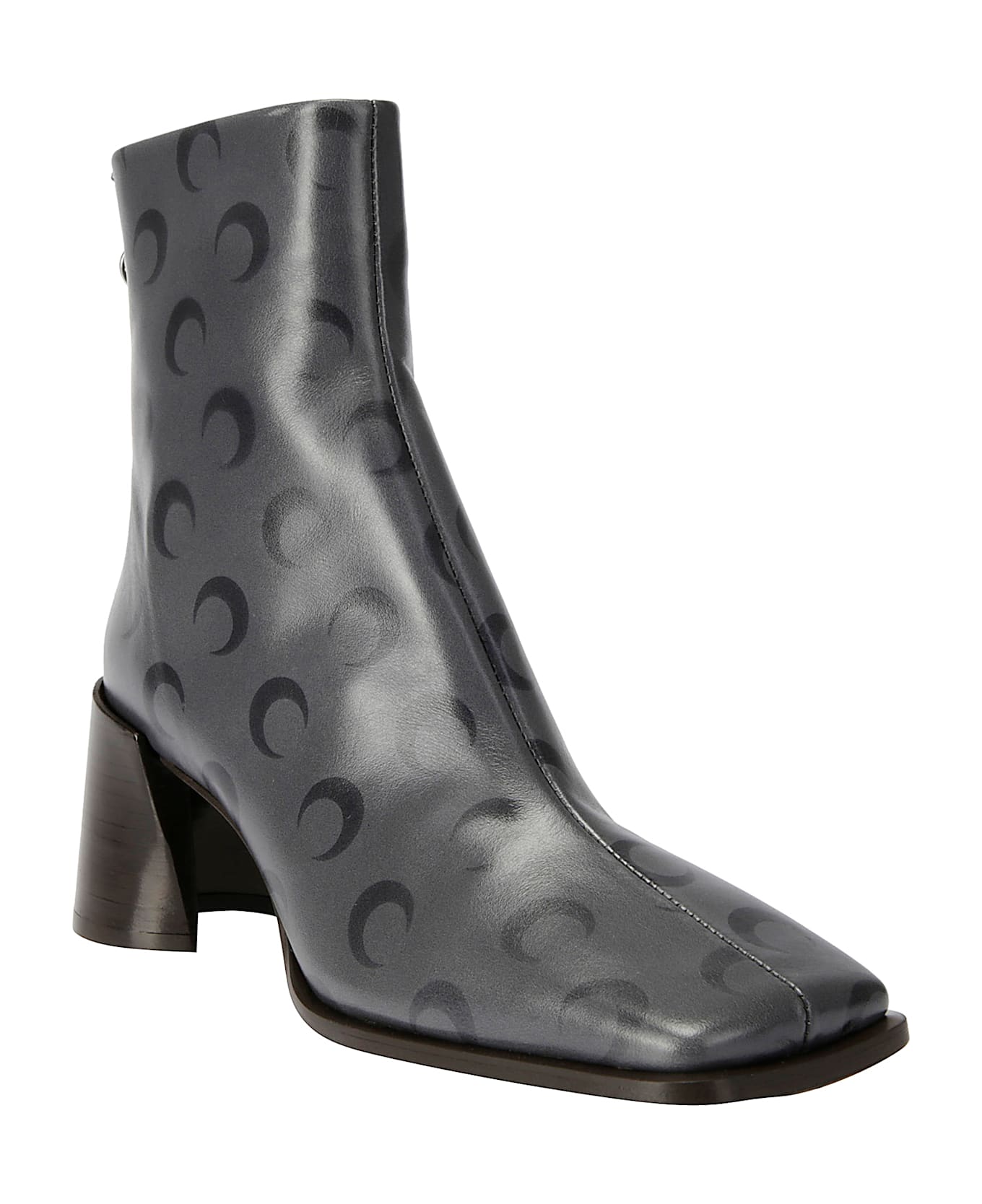 Marine Serre Moon Airbrushed Leather Ms Block - STONE GREY
