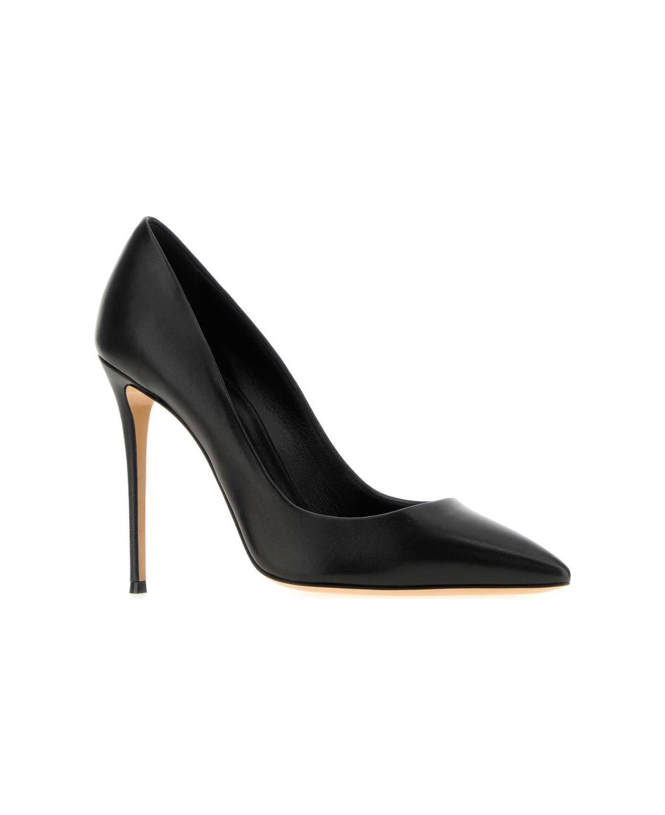 Casadei Black Leather Julia Pumps - NERO