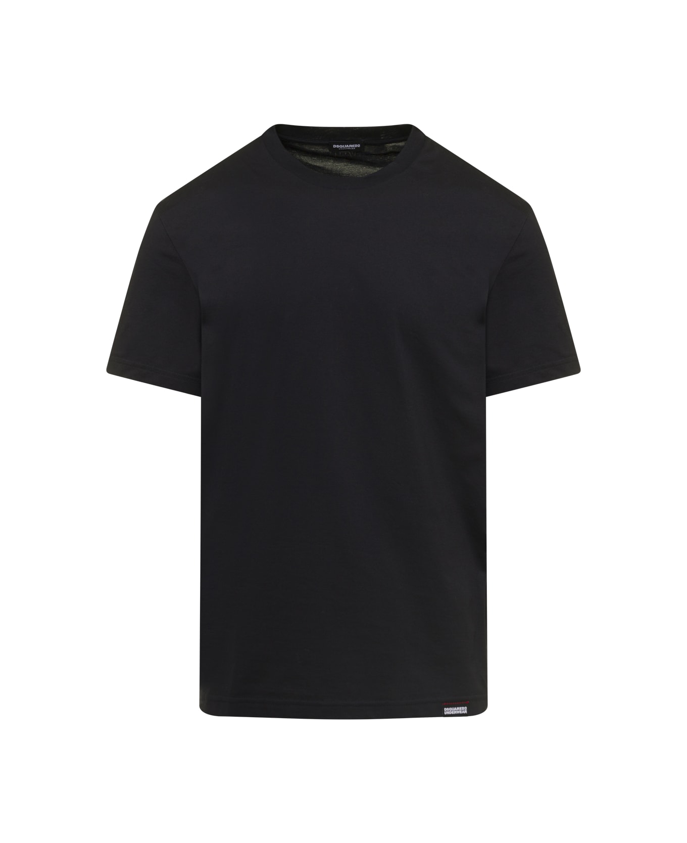 Dsquared2 Three-pack Black Crewneck T-shirt In Cotton Man D-squared2 - BLACK
