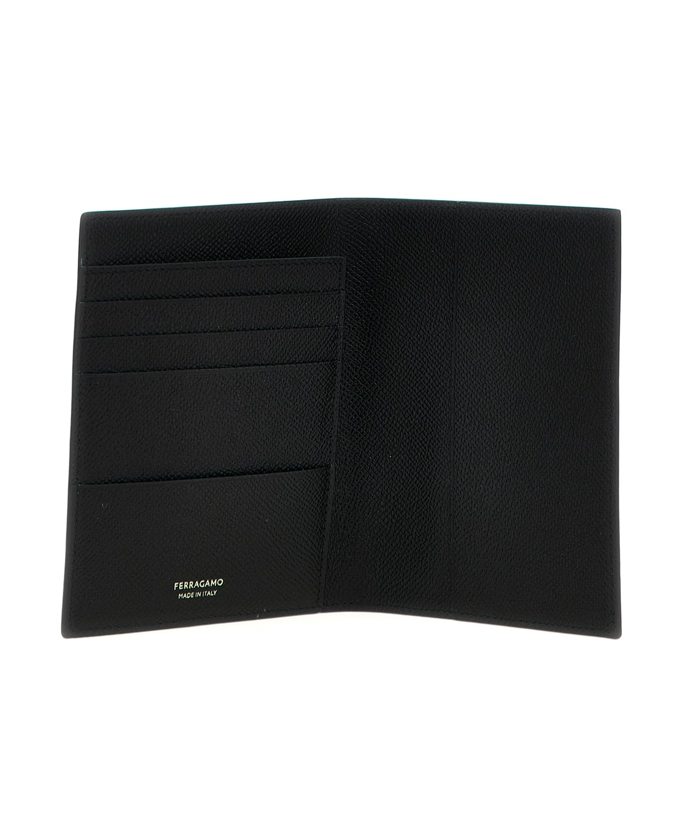 Ferragamo 
micro Gancio
 Passport Holder - Black  