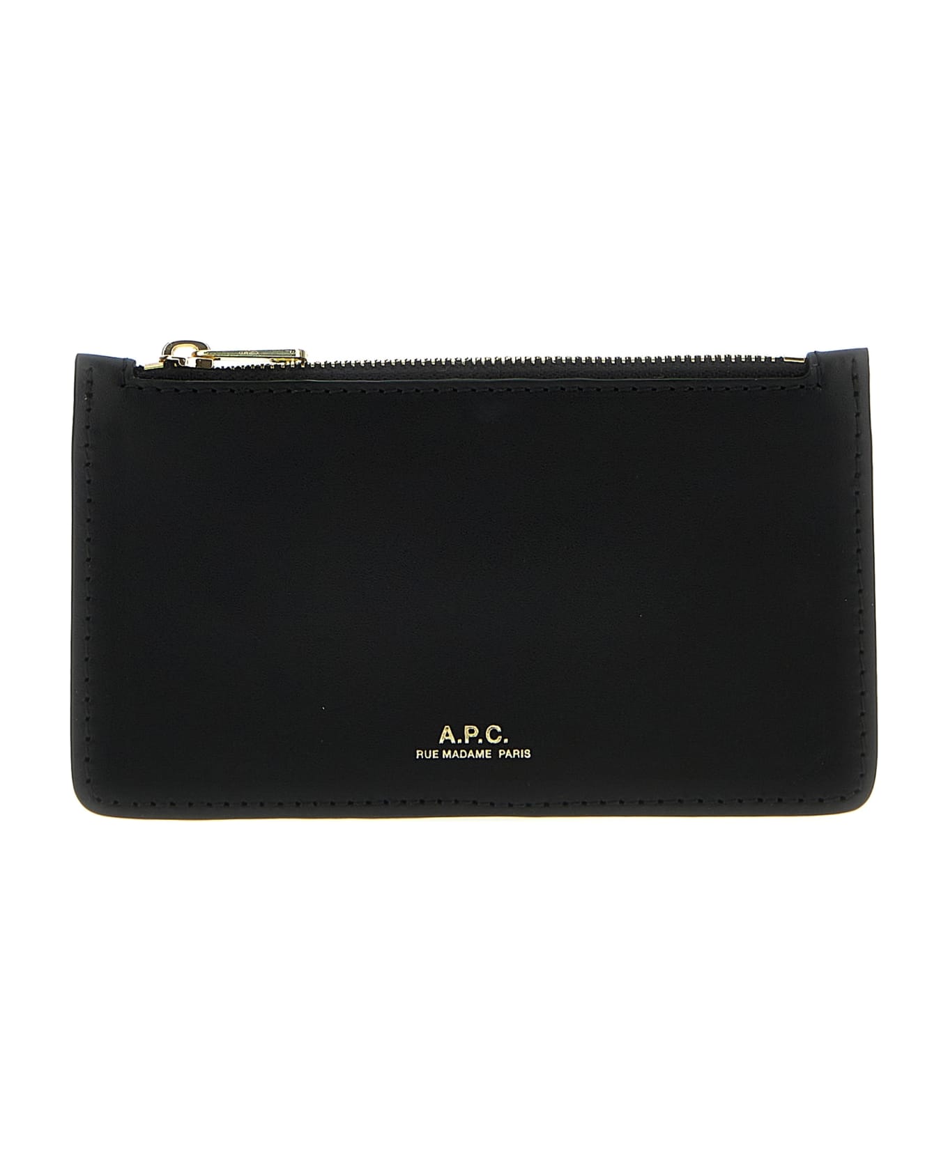A.P.C. Zip Card Holder - Black