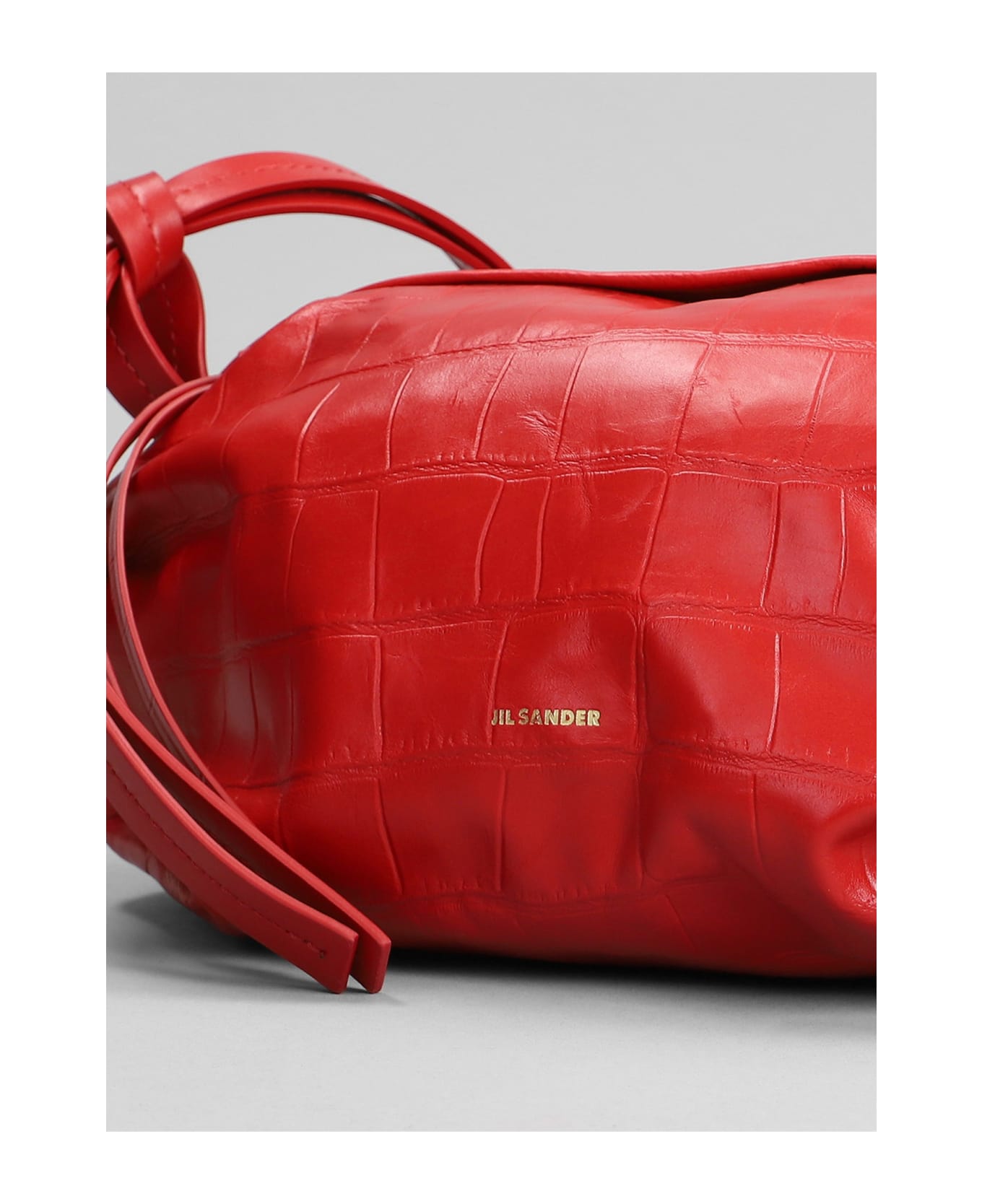 Jil Sander Shoulder Bag In Red Leather - red ショルダーバッグ