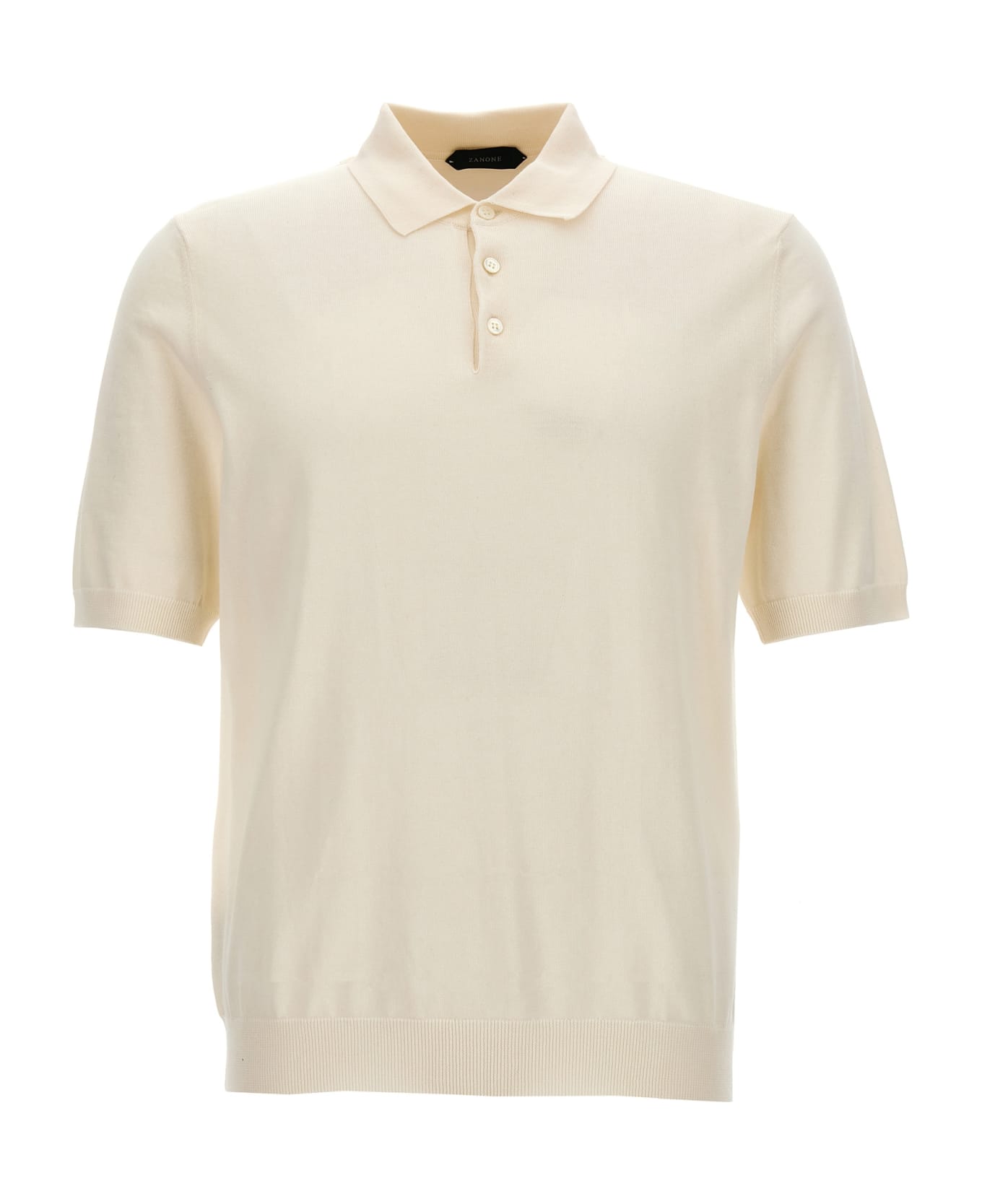 Zanone Cotton Polo Shirt - White