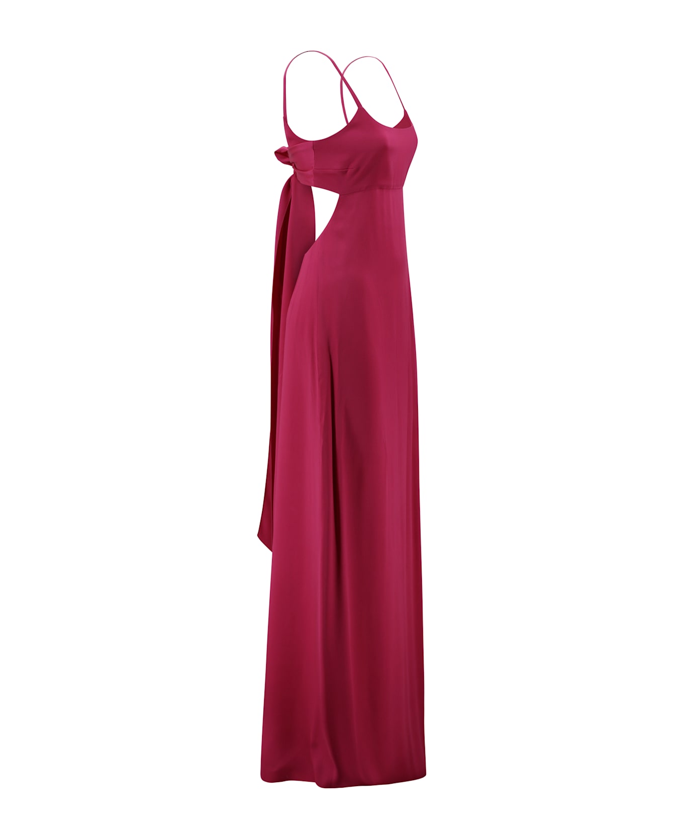Max Mara Studio Dede Women
s Crepe Long Dress - Fuchsia
