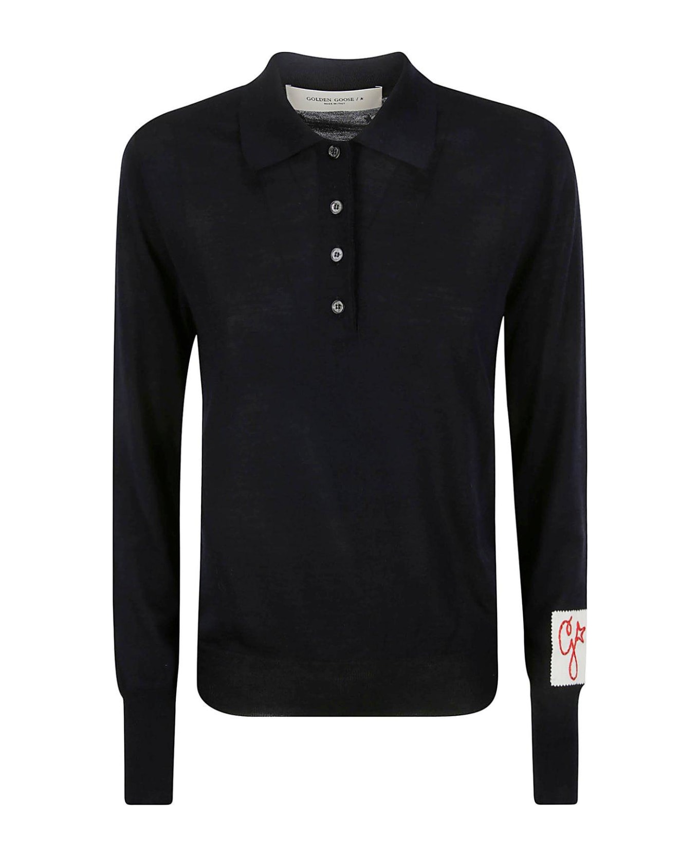 Golden Goose Long-sleeved Knitted Polo Shirt - 50501