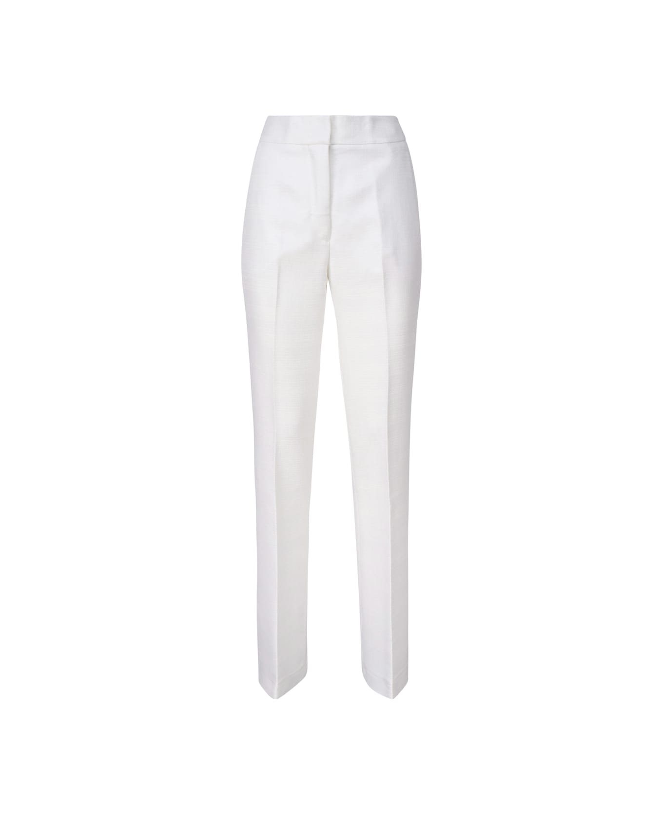 Genny Viscose Tailored Pants - White