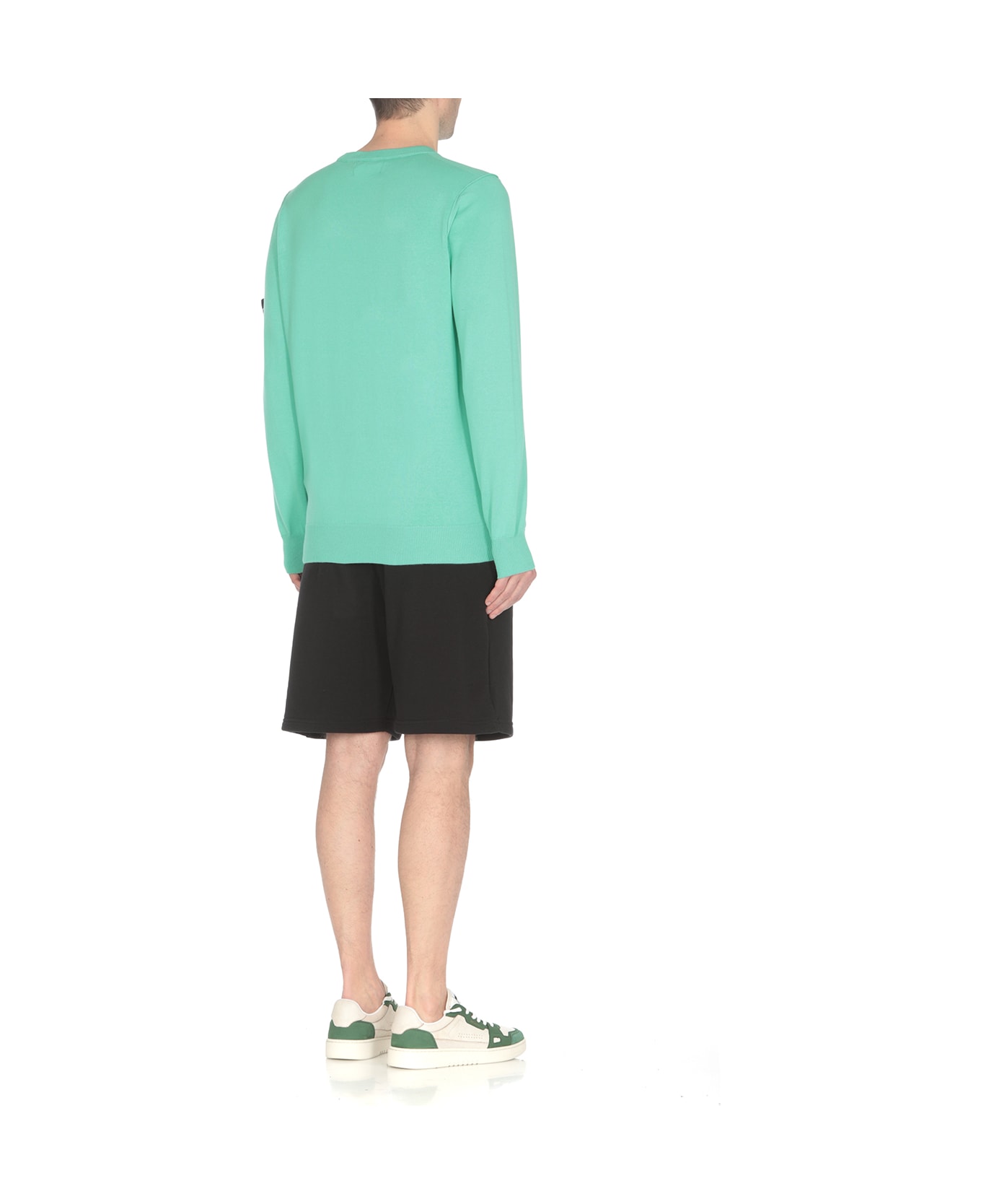 Stone Island Cotton Sweater - Verde chiaro ニットウェア