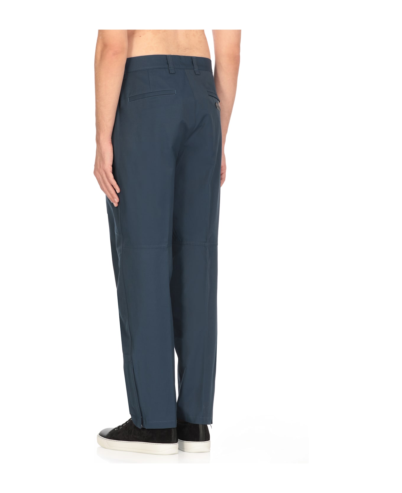 Lanvin Cotton Blend Pants - Blue
