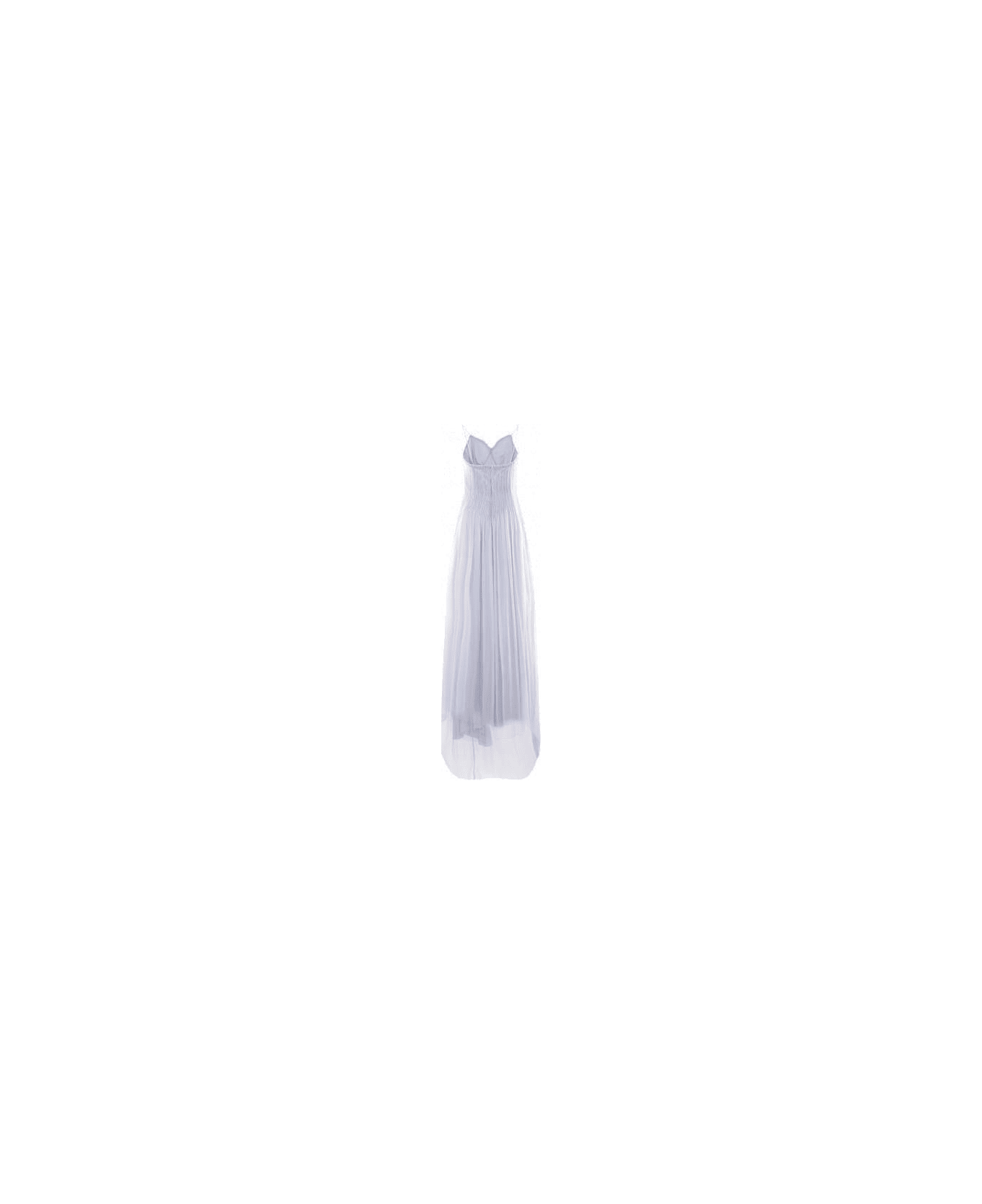 Ermanno Scervino Semi-sheer Pleated Maxi Dress - HEATHER