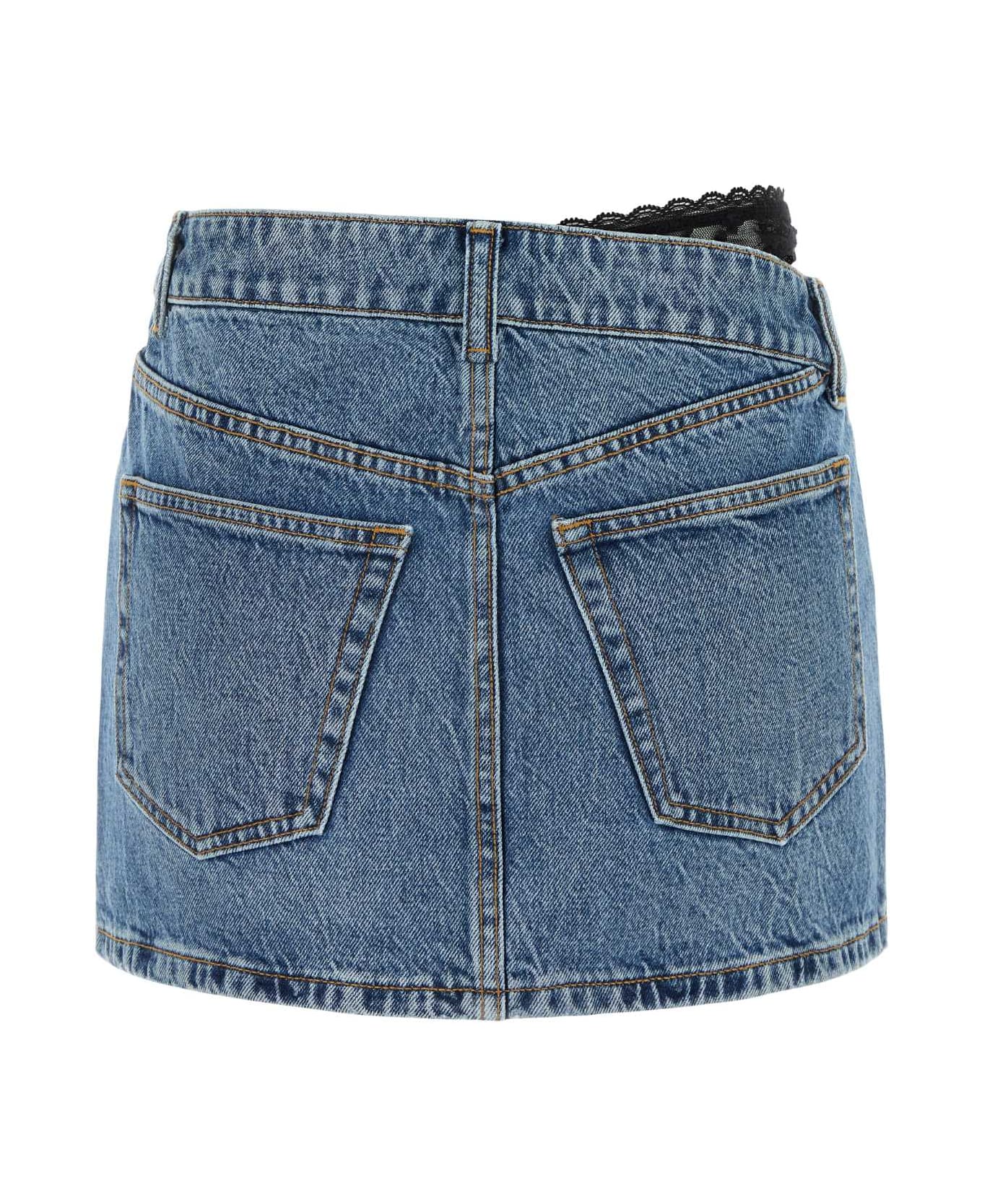 Alexander Wang Denim Mini Skirt - VINTAGEMEDIUMINDIGO