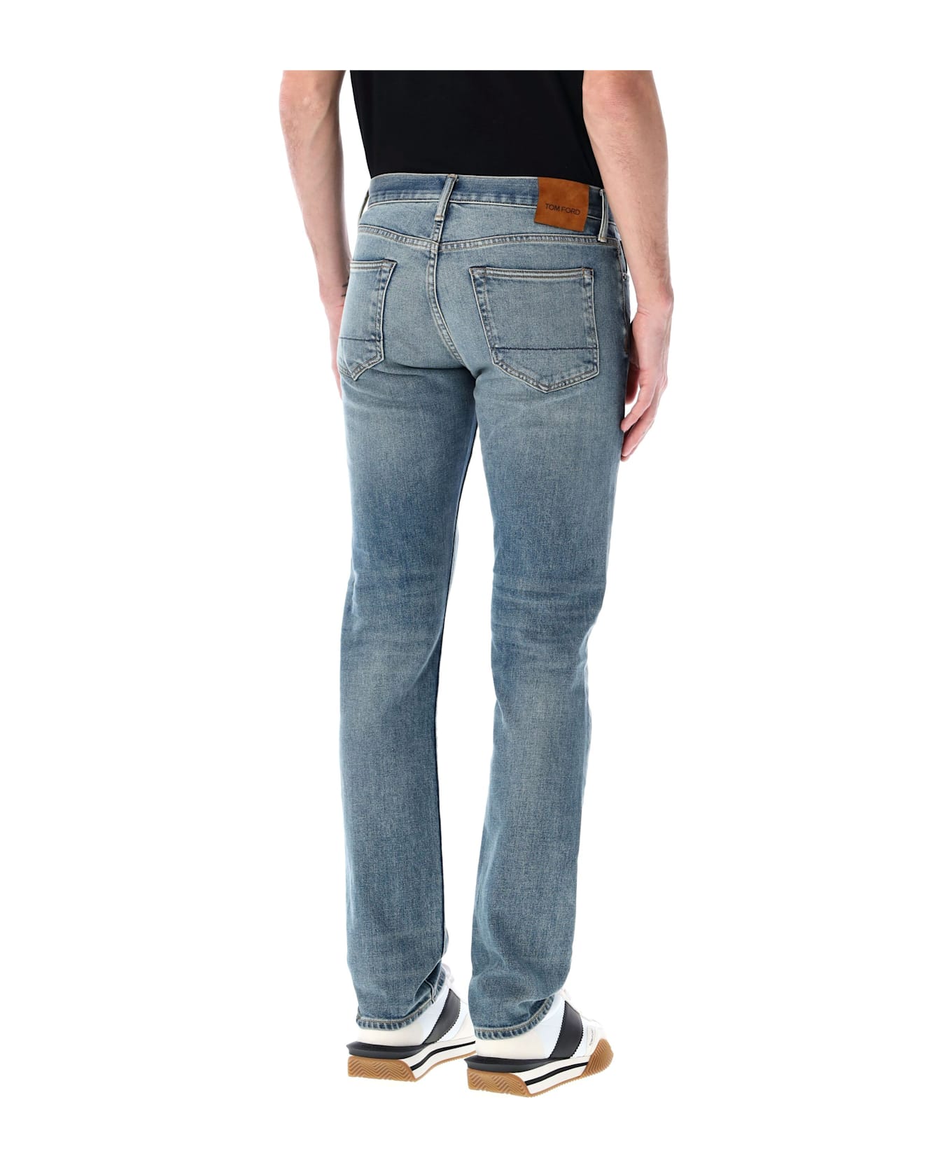 Tom Ford Rid And Repaired Denim Pants - Blue