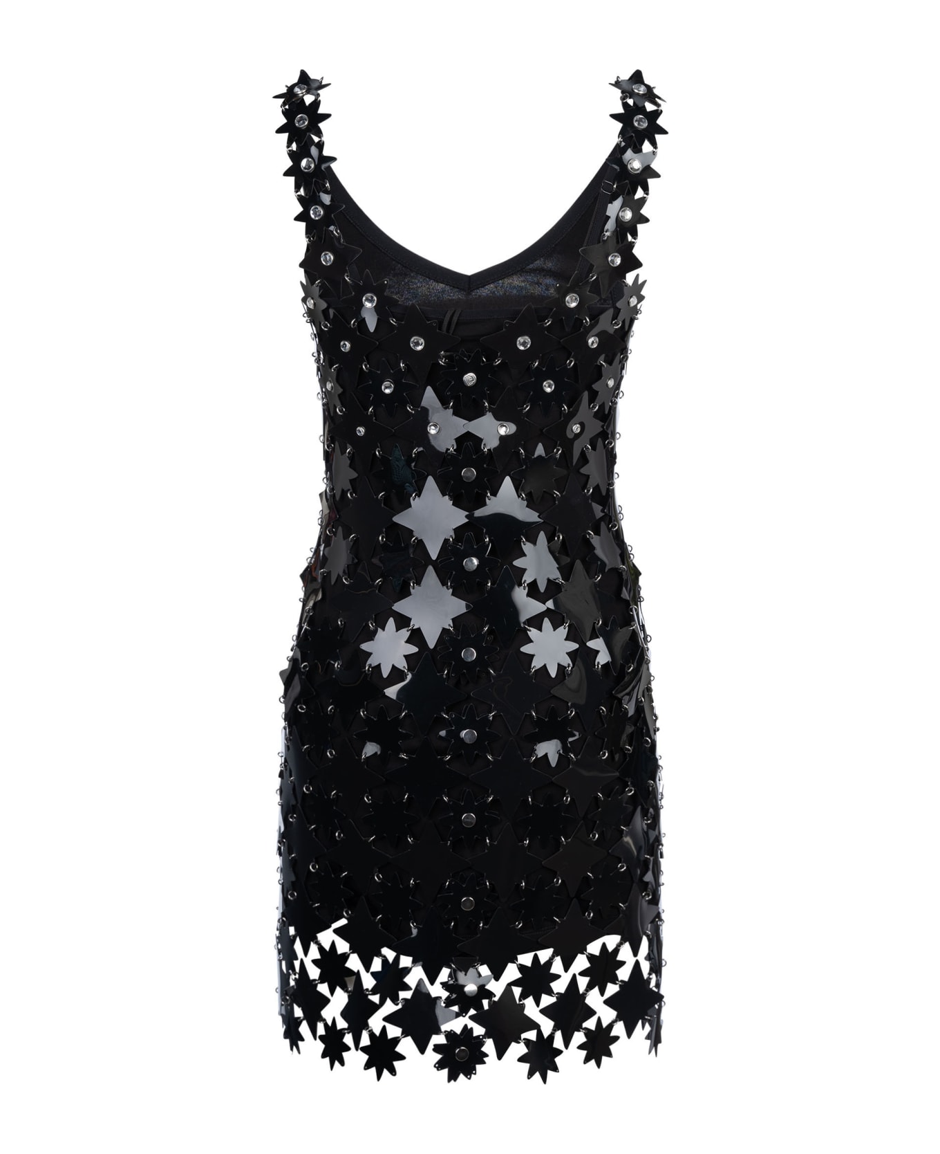 Paco Rabanne Sleeveless Embellished Dress - Black