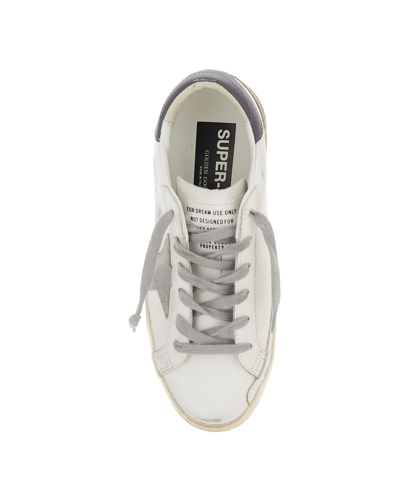 Golden Goose White Low Top Sneakers With Star Patch In Vintage Leather Woman - White
