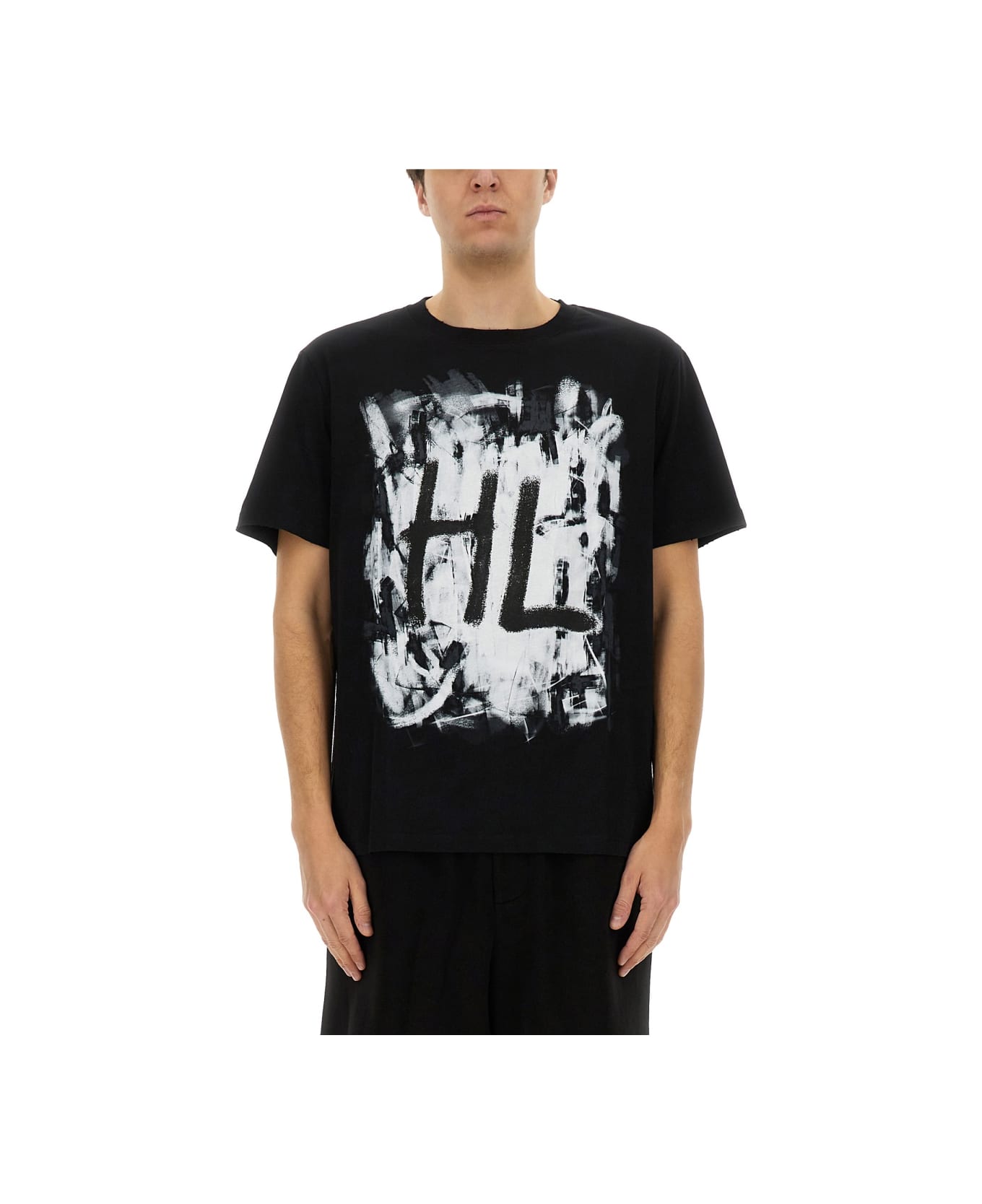 Helmut Lang Scribble T-shirt - BLACK